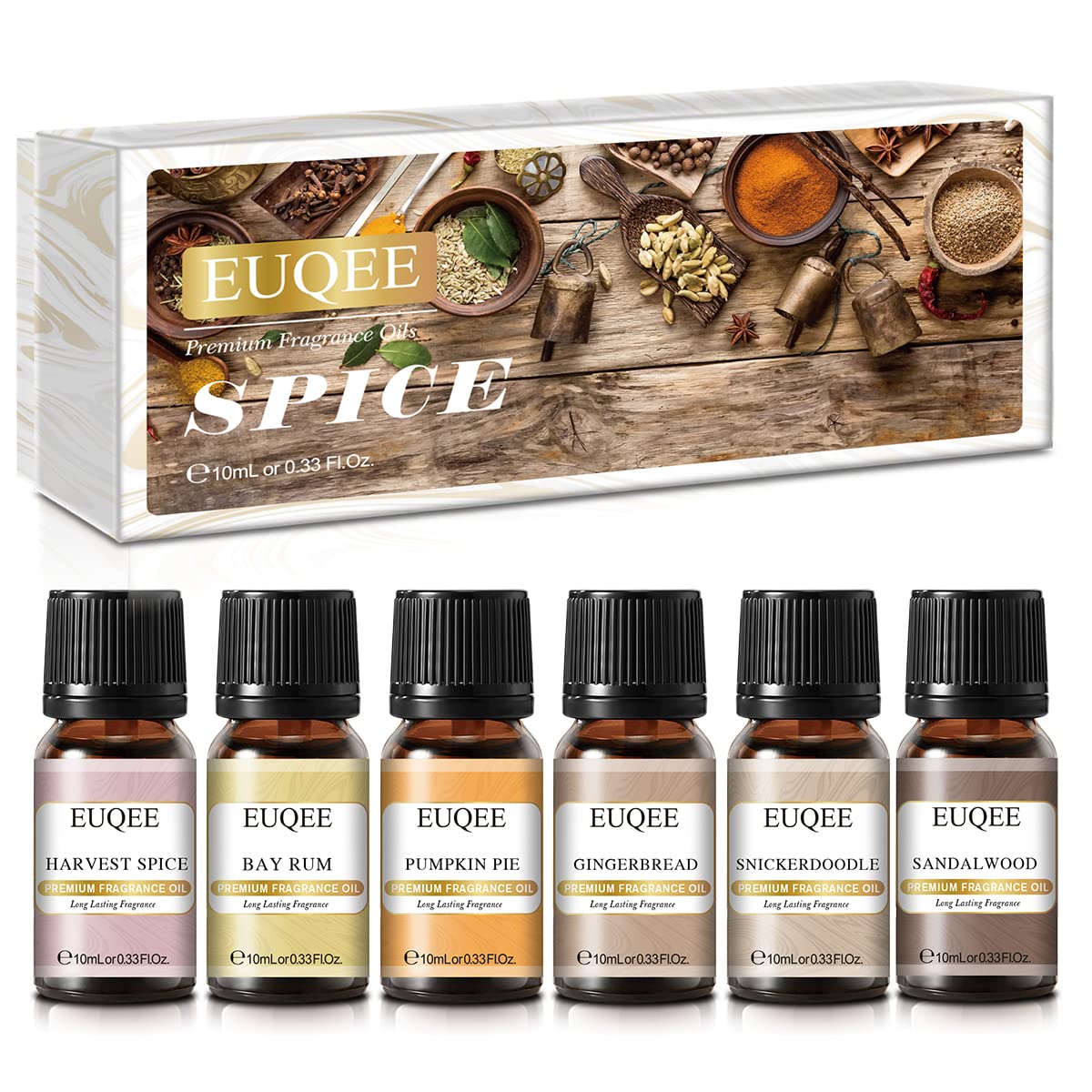 EUQEE 6PCS Spice Autumn Fragrance Oil Set, Scented Oils for - Product Imagery