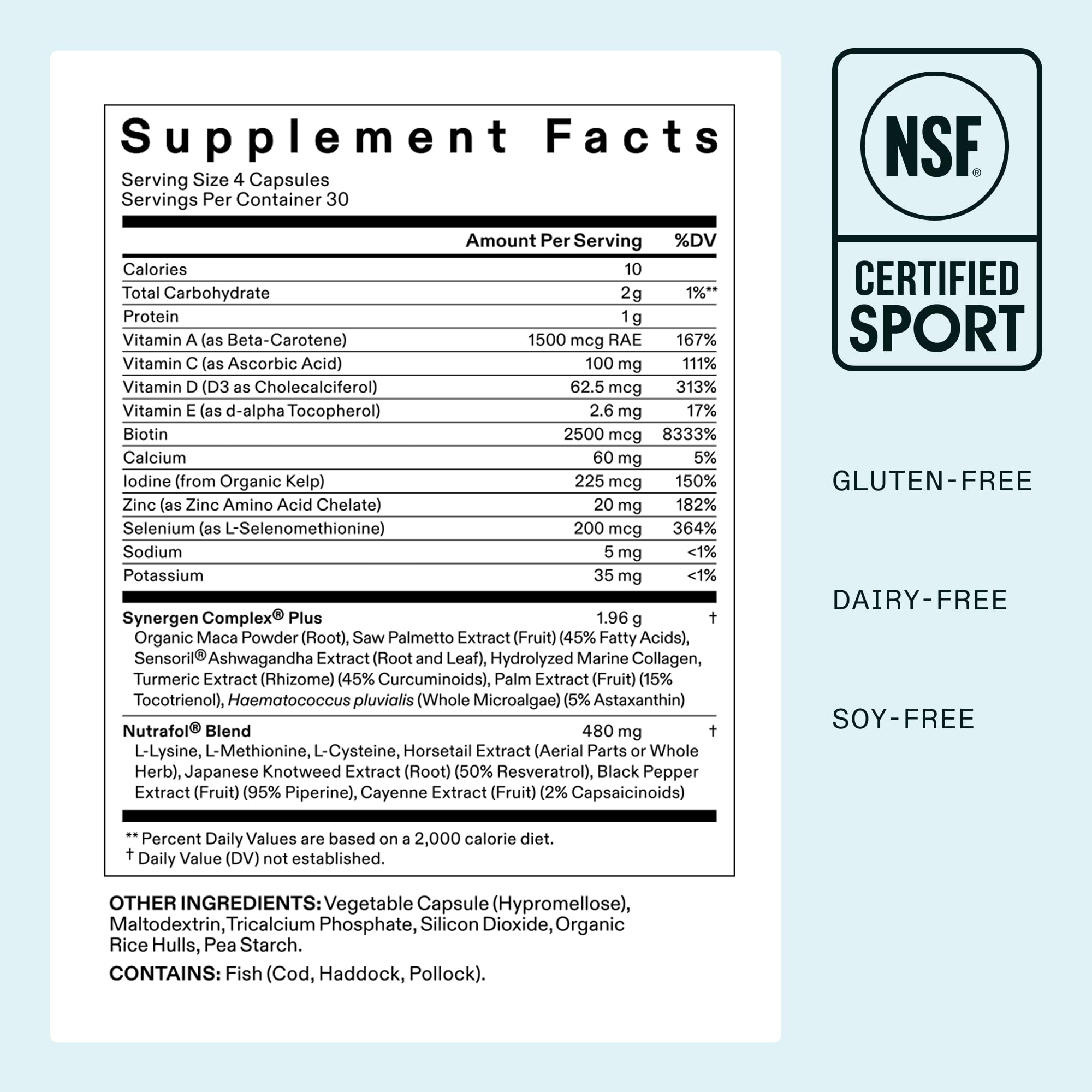 Nutrafol Women's Balance Hair Growth Supplements, Age 45+, - Generic