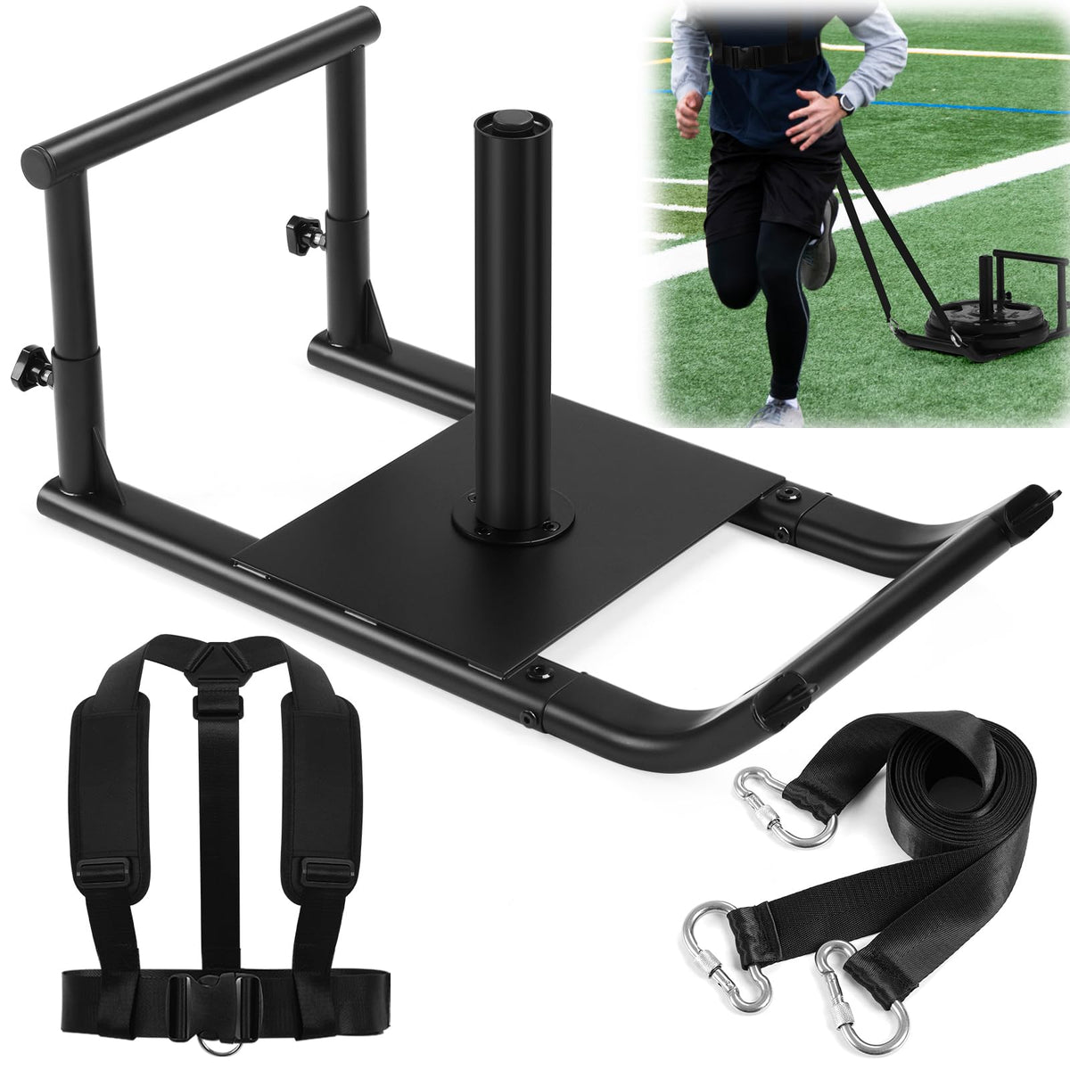 Workout Fitness Sled Weighted Sleds Push Gym Equipment for - GADFISH Official Imagery - 1