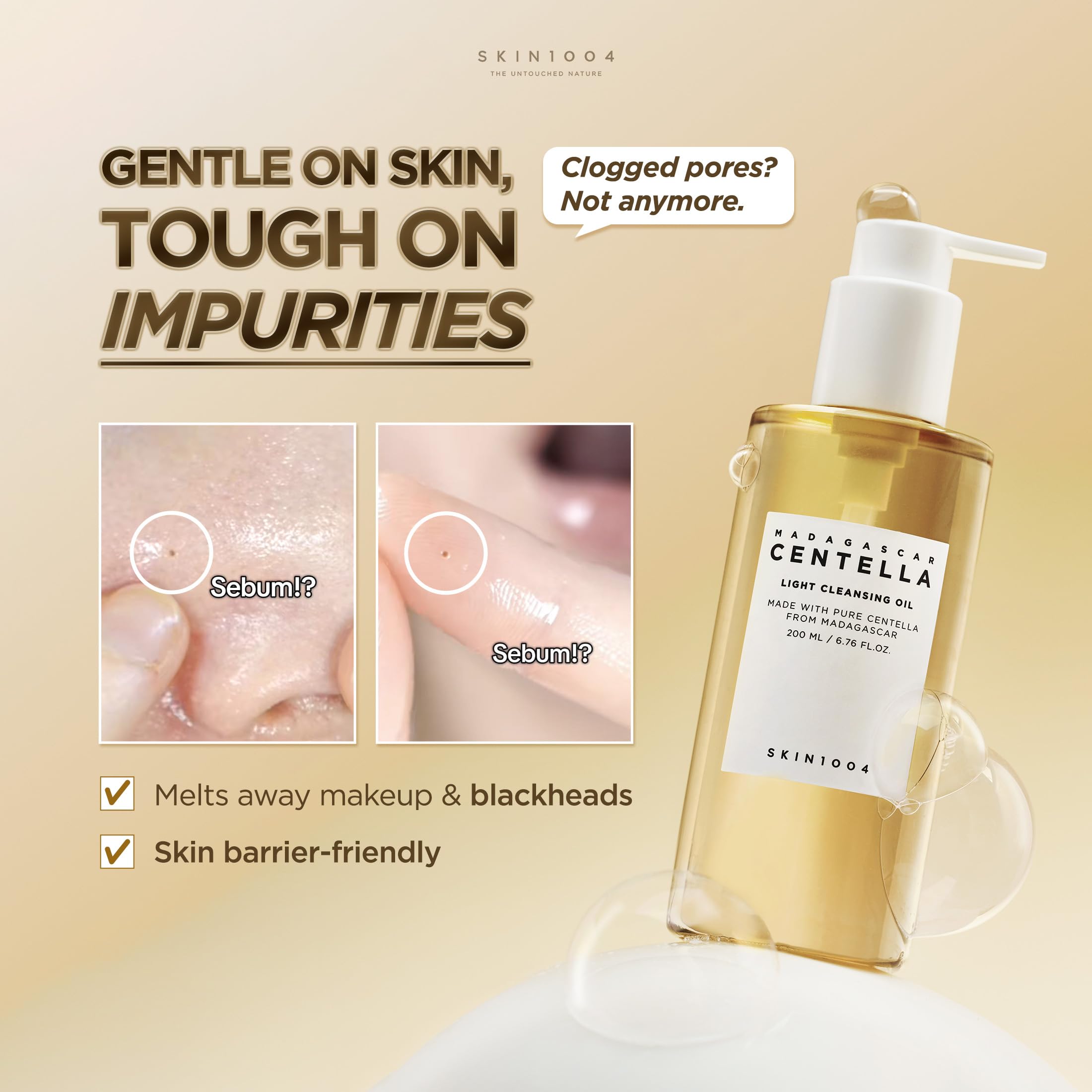 SKIN1004 Madagascar Centella Light Cleansing Oil 6.76 fl.oz, - Gentle Oil - SKIN1004 Official Product View 4