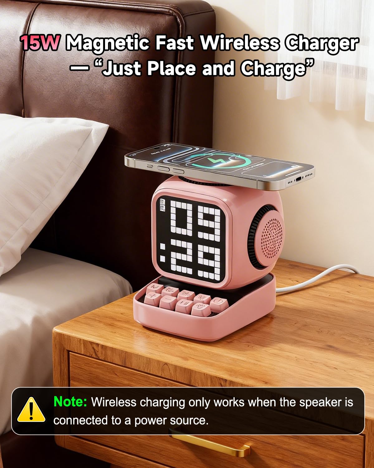 Retro Robot 5 in 1 Bluetooth Speaker 15W Wireless Charger - ALYNIC Official Imagery - 8