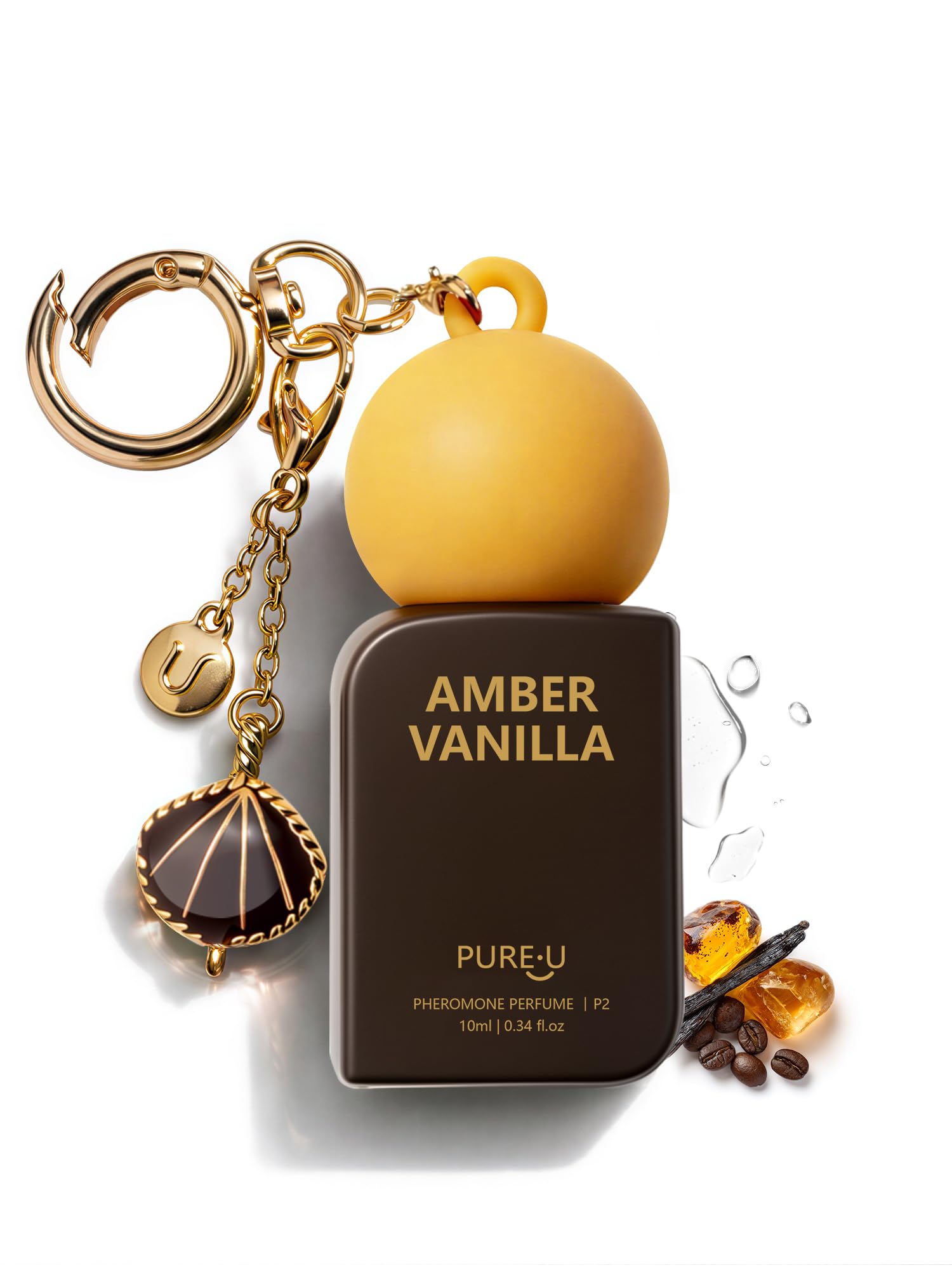 PUREU Amber Vanilla Pheromone Perfume Oil for Women, Long - Product Imagery