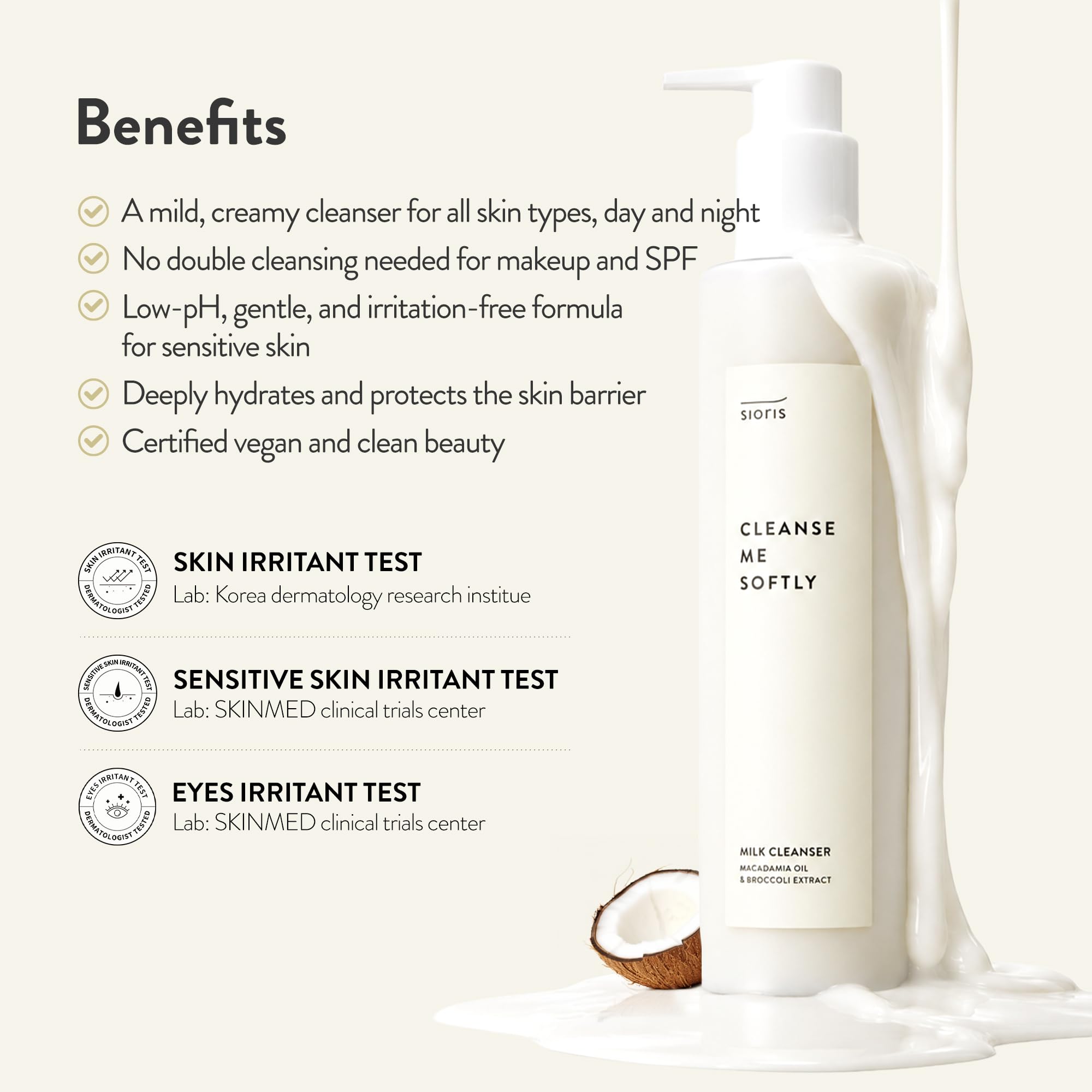SIORIS Cleansing Milk & Makeup Remover, Korean Face Wash for Sensitive Skin - SIORIS Official Product View 4