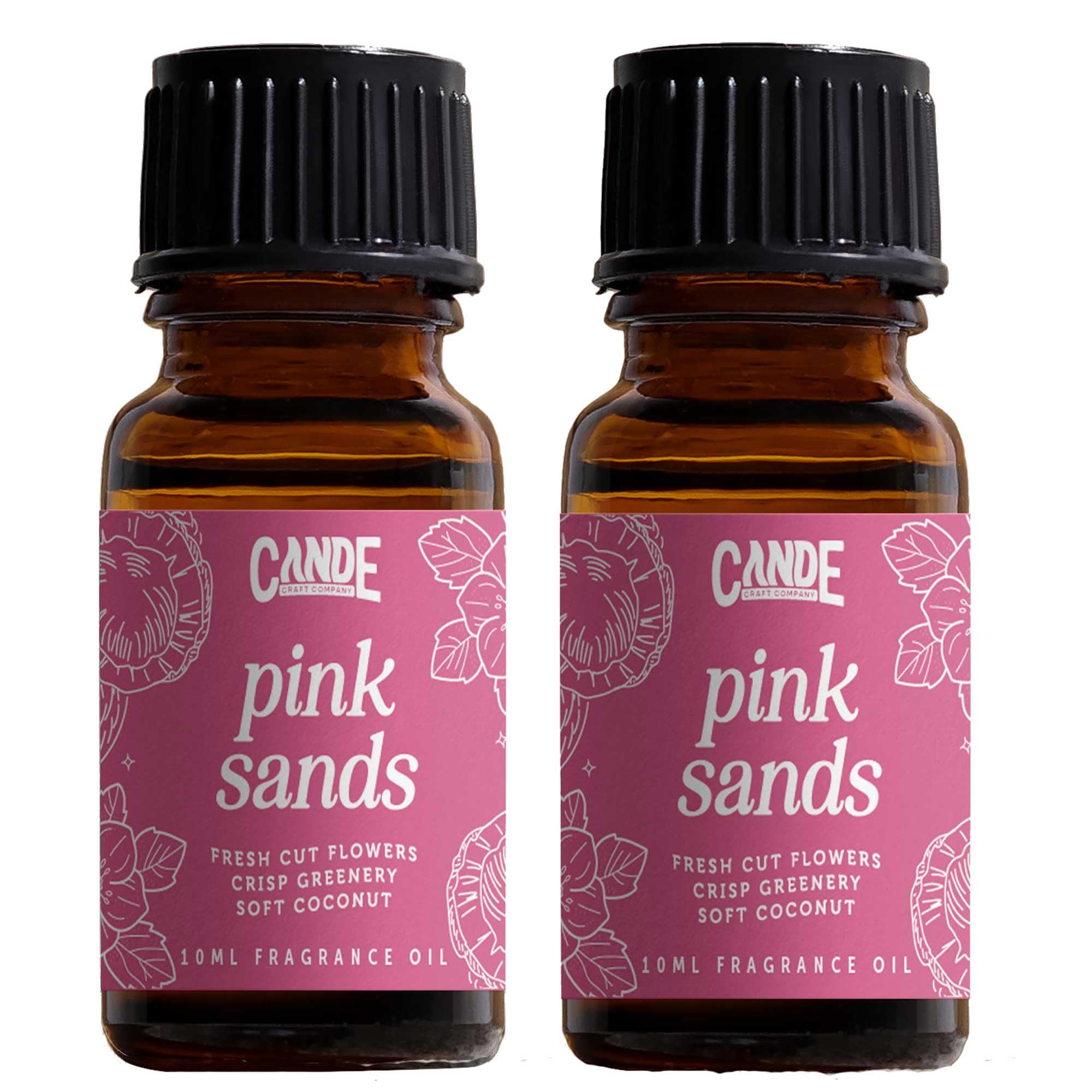 CANDECraftCo Fragrance Oil 2-Pack, Pink Sands, 0.34oz - Product Imagery