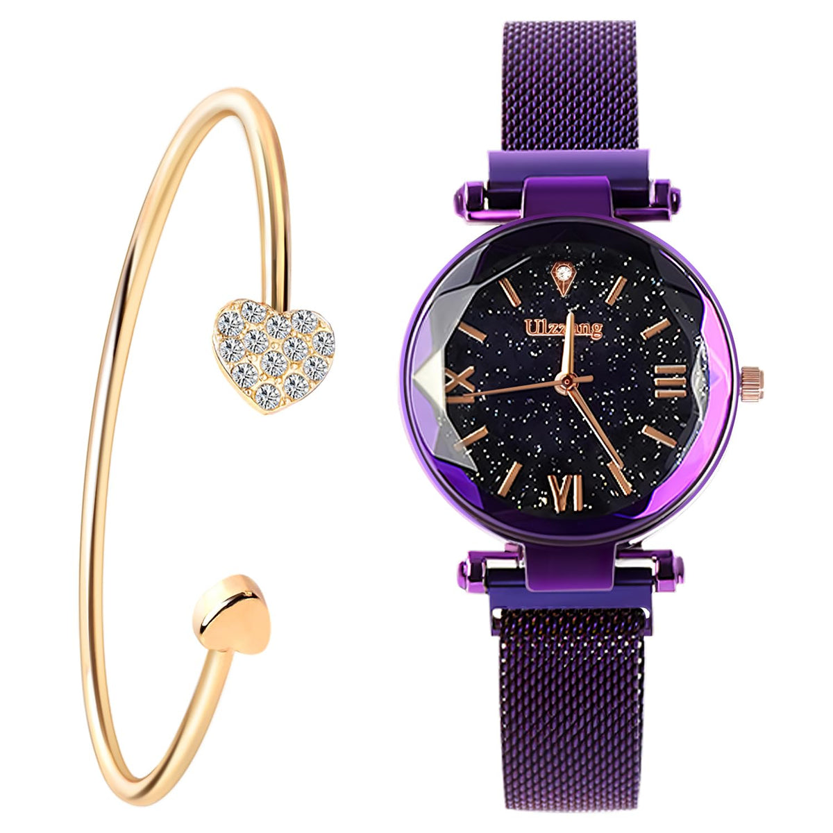 Luxury Quartz Starry Sky Dial Ladies Wrist Watches Magnetic - FUNGORGT Official Imagery - 2