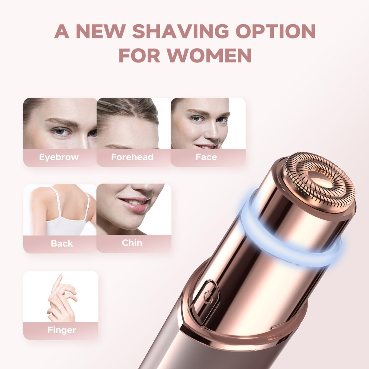 Gurelax Eyebrow Facial Trimmer 2 in 1 Electric Facial Hair - gurelax Official Imagery - 5