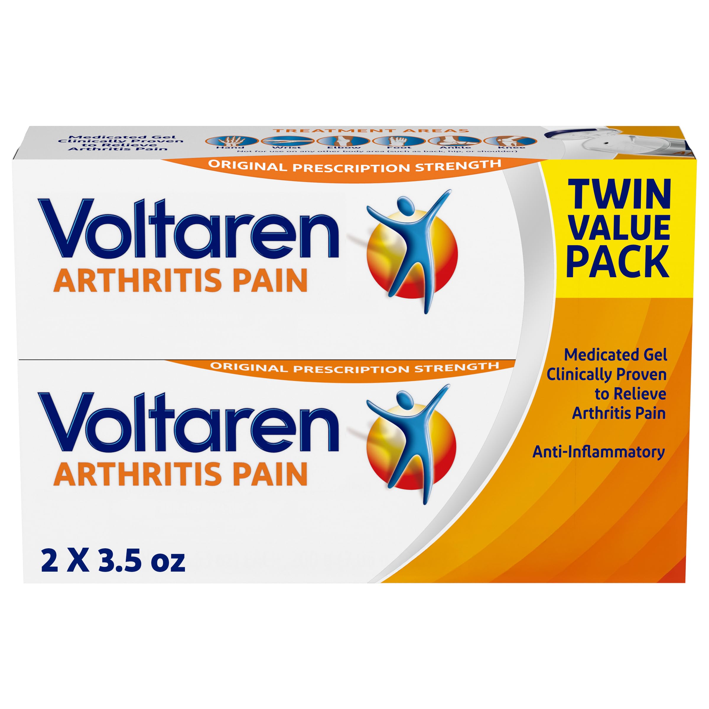 Voltaren Arthritis Pain Gel, Diclofenac Pain Relief Cream, 100 g, 2 Pack