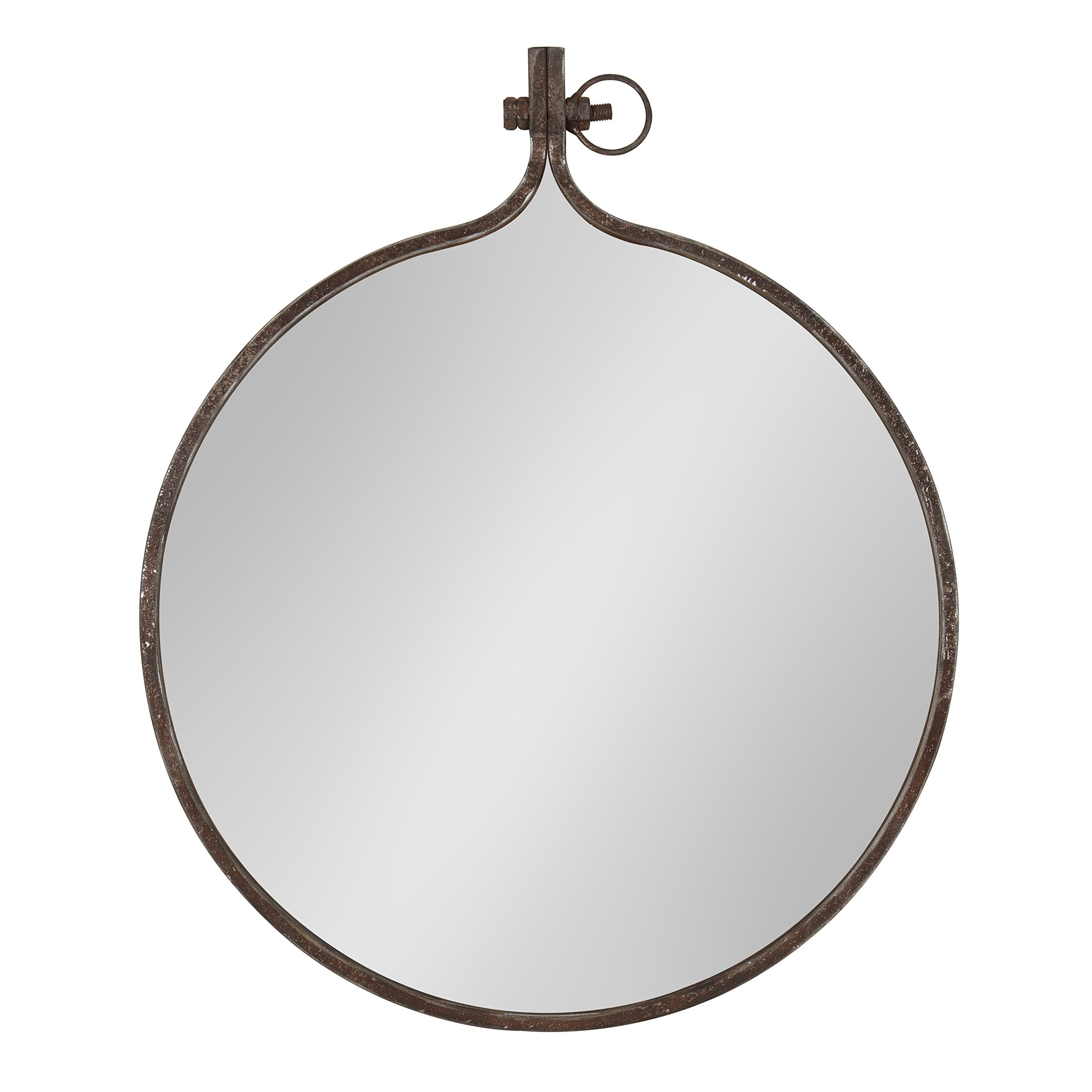 Kate and Laurel Yitro Round Industrial Rustic Metal Framed Wall - Product Imagery