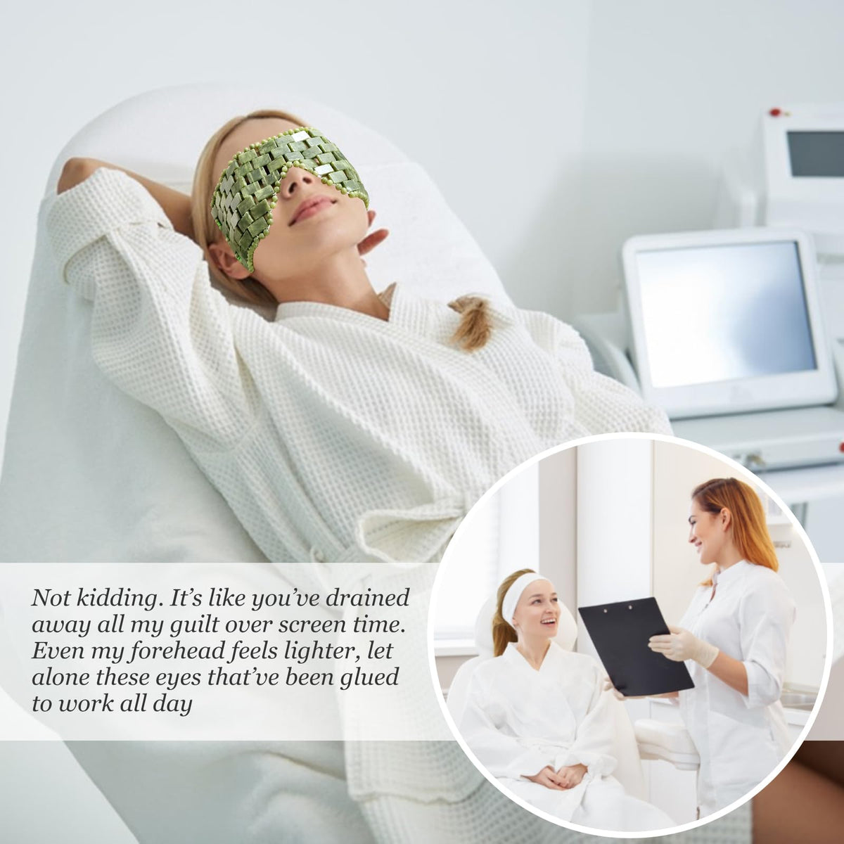 Jade Eye Mask Ice Globes Set for Face Eyes to Reduce - LazyGa Official Imagery - 7
