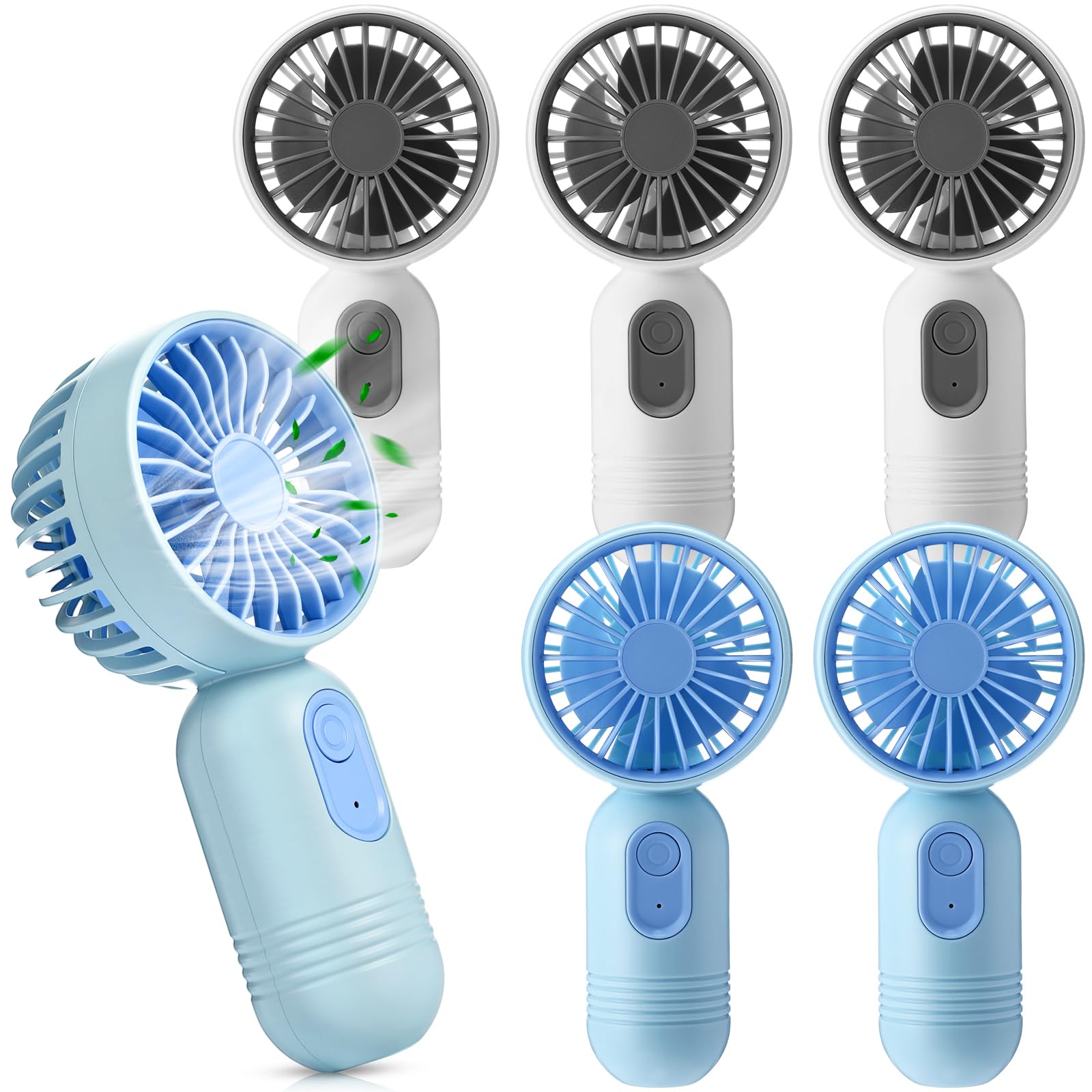 Rossesay 1 Pcs Mini Portable Fan 3 Speed Rechargeable, White - View 7