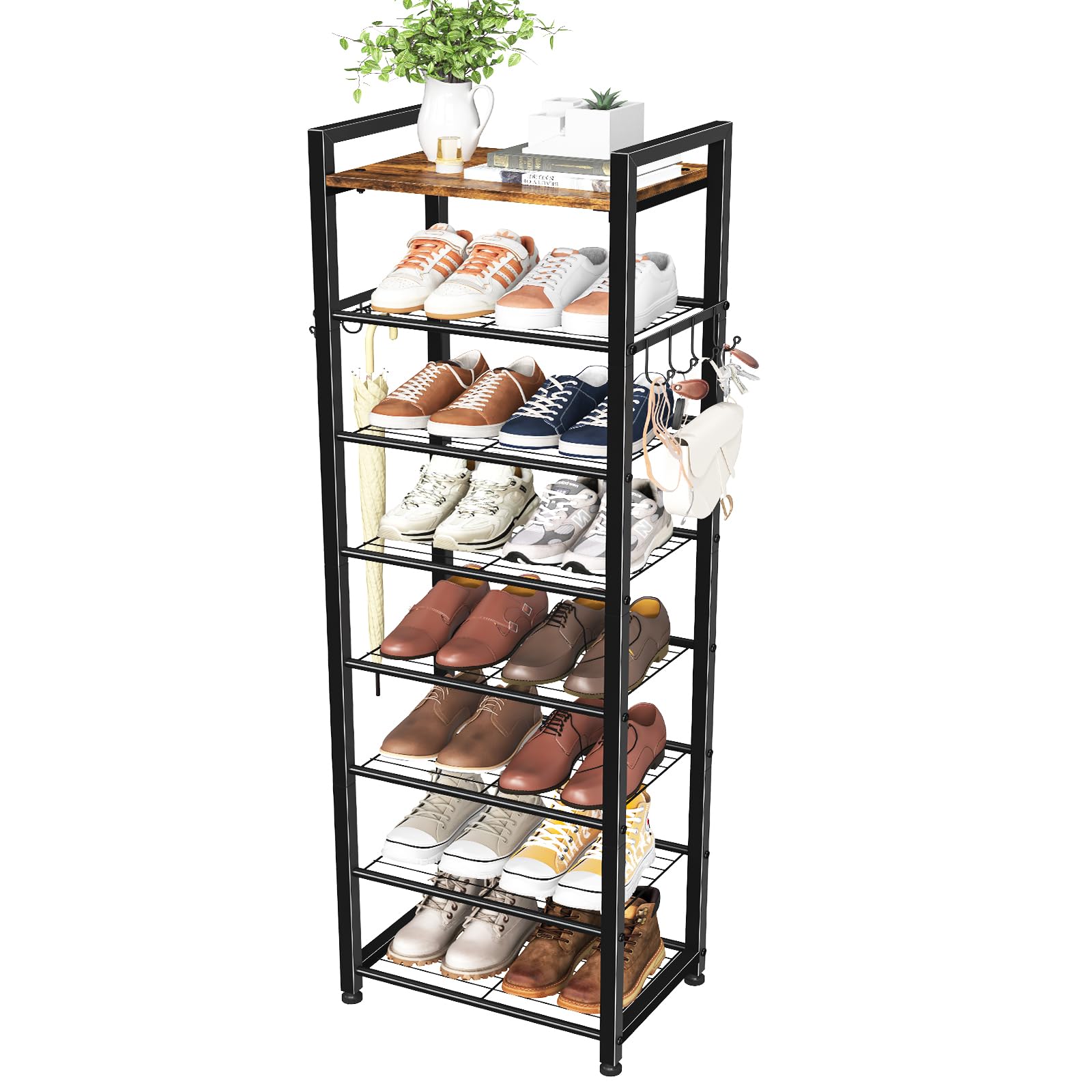 Simple Trending 8-Tier Shoe Rack Large Capacity 64 Pairs Tall Shoe She - View 8