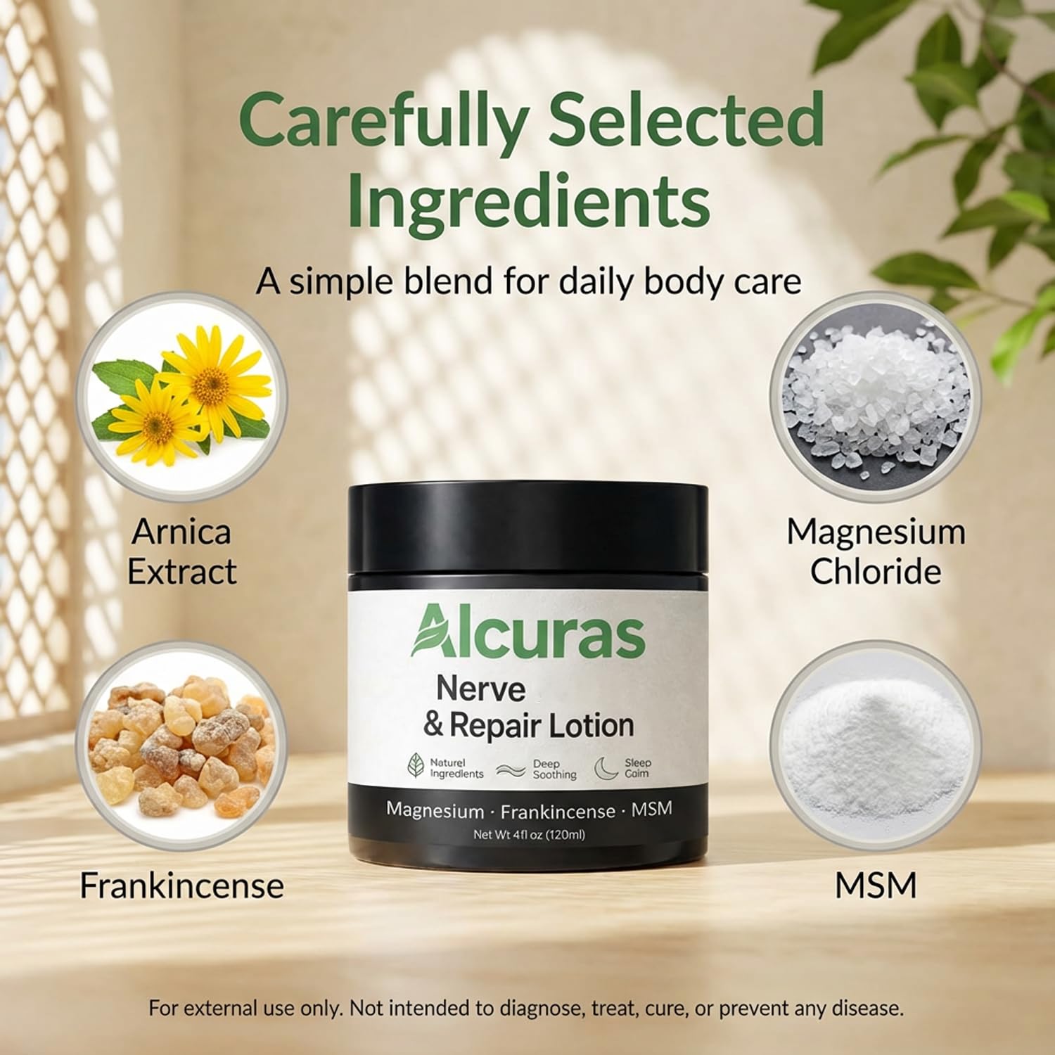 ALCURAS Nerve Relief Lotion – Neuropathy Cream with Arnica
