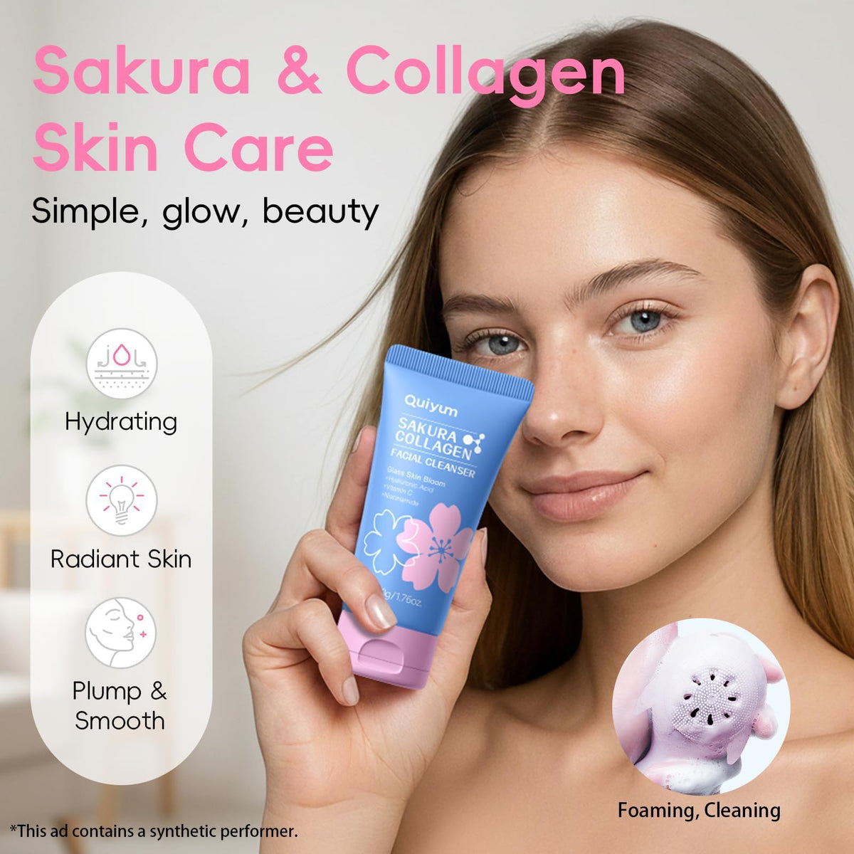 Sakura Collagen Skincare Set - QUIYUM Official Imagery - 3