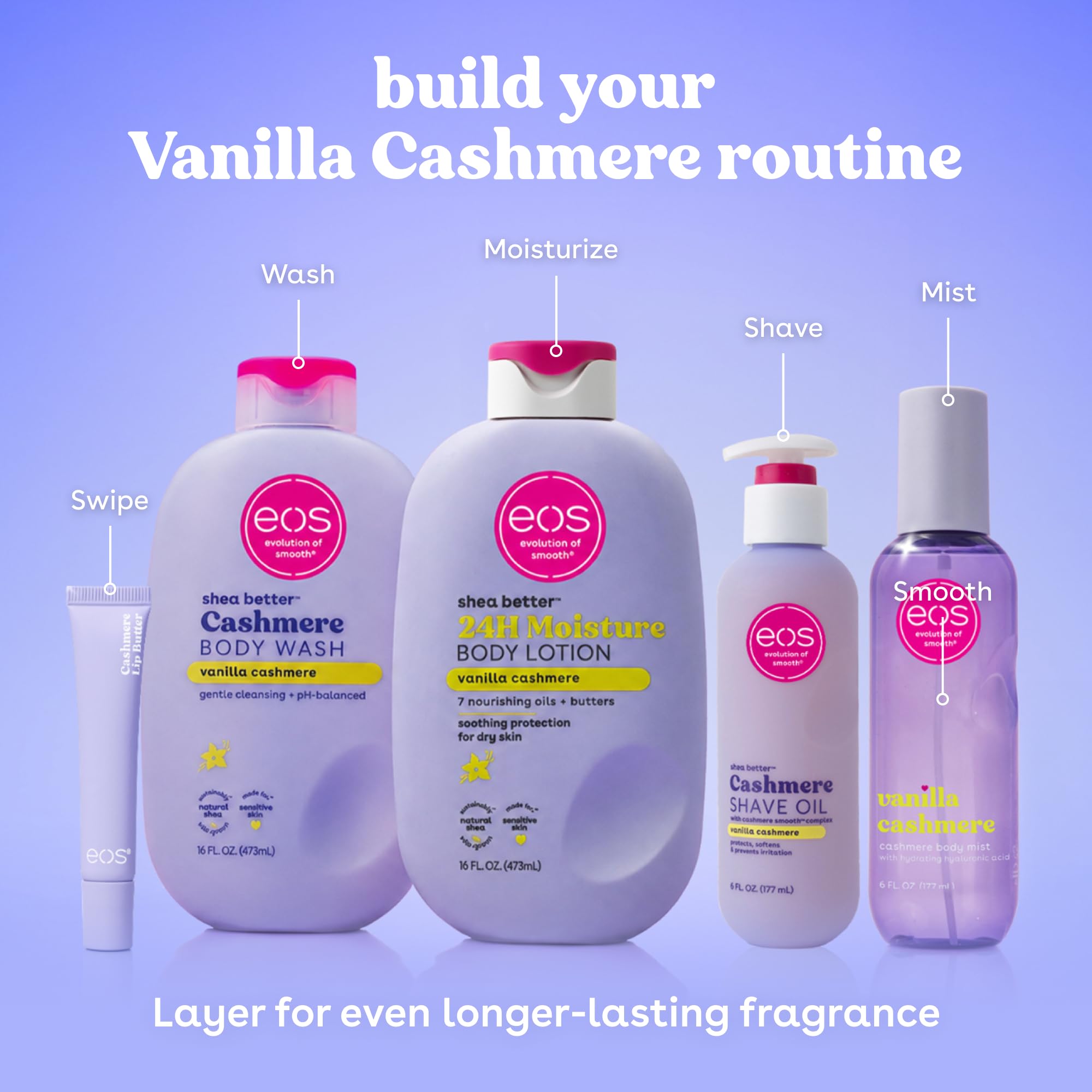 eos Lip Butter- Vanilla Cashmere, Peptide Lip Treatment, 0.35 oz - eos Official Product View 9