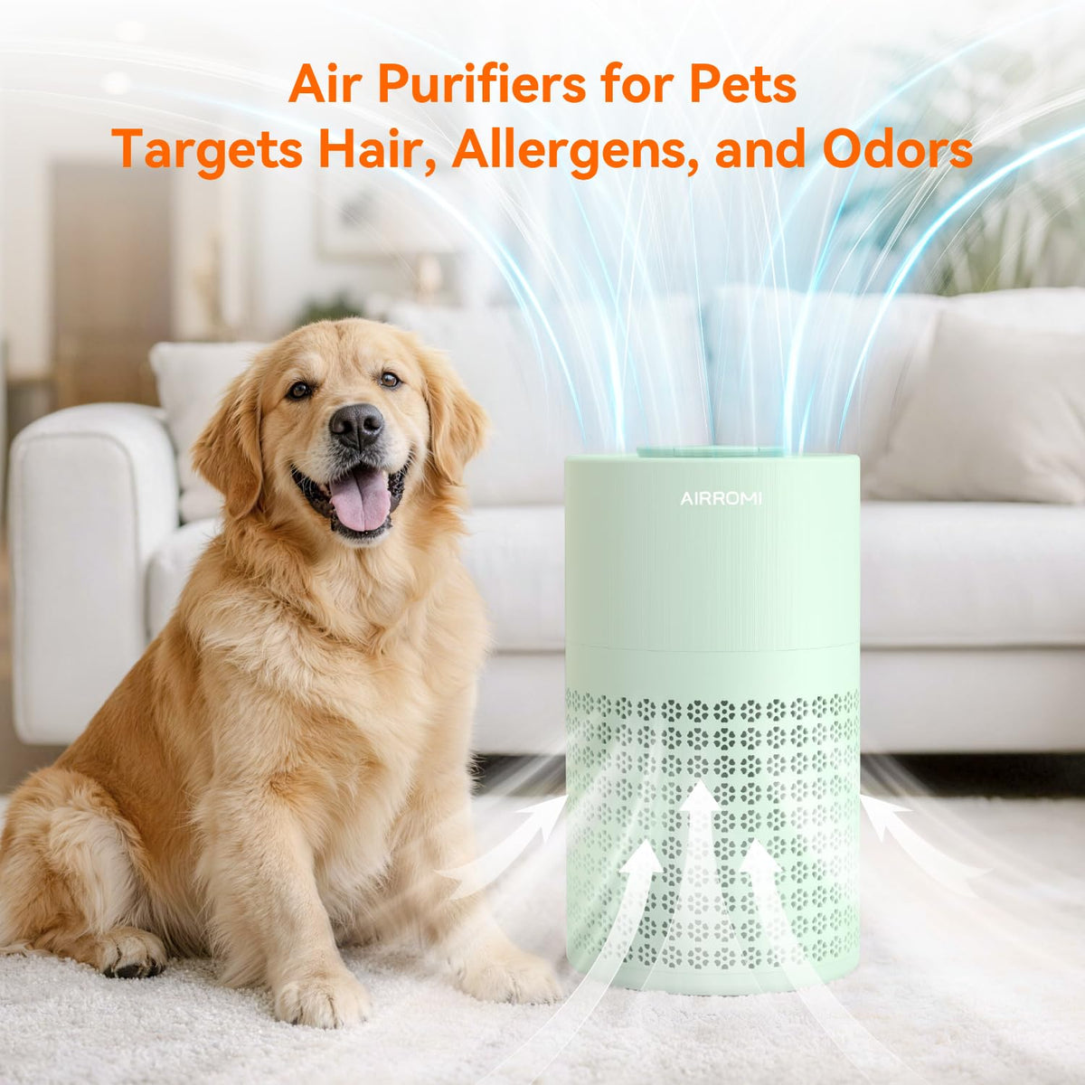 AIRROMI Air Purifier for Bedroom with HEPA 3 in 1 Filter Pet - AIRROMI Official Imagery - 8