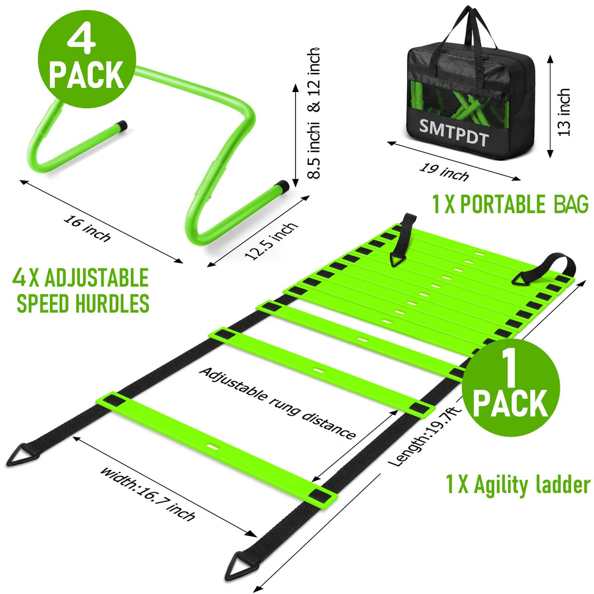 Agility Ladder Soccer Training Equipment Set Speed Agility - SMTPDT Official Imagery - 3