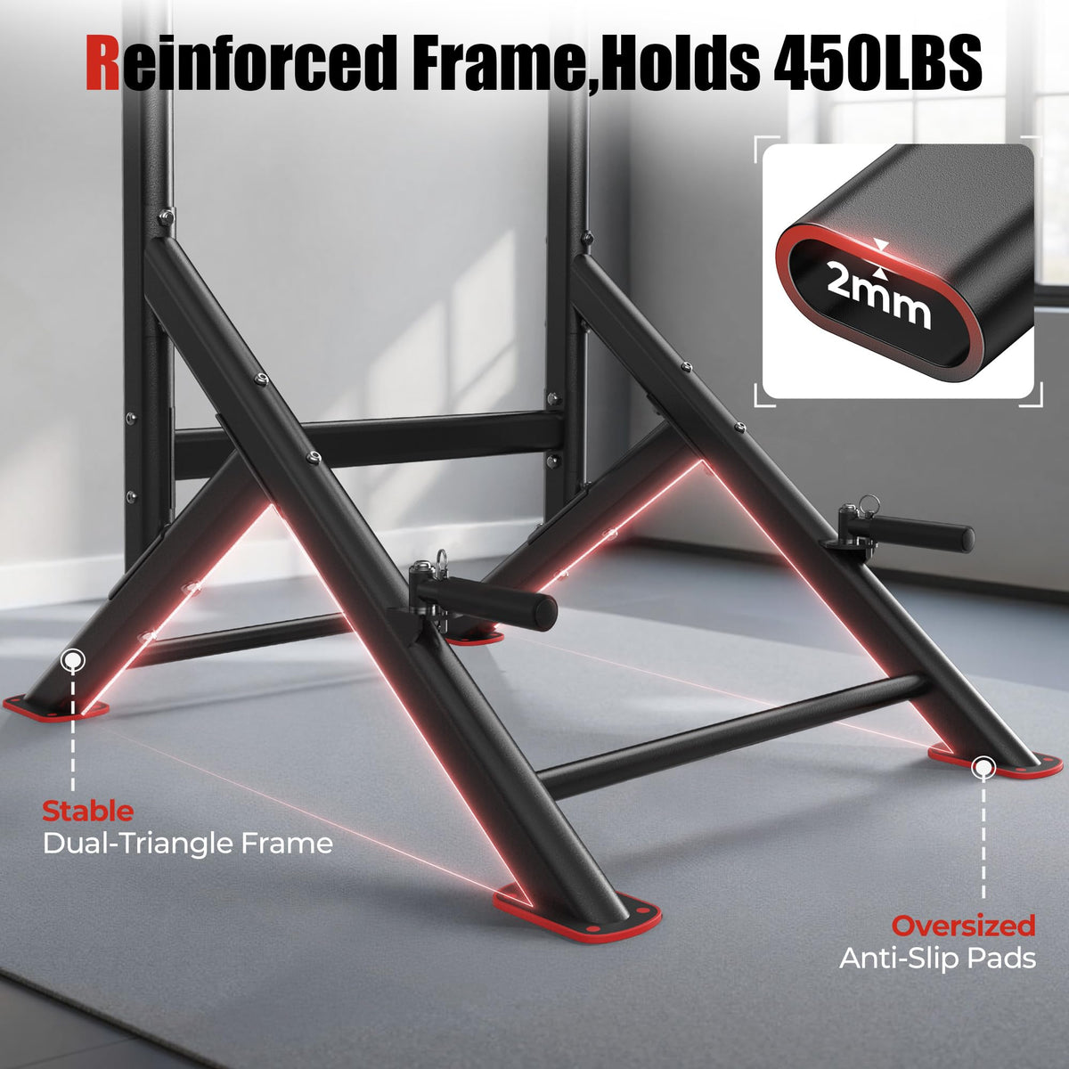 SPORTSROYALS Free Standing Pull Up Bar Power Tower for Home - Sportsroyals Official Imagery - 3