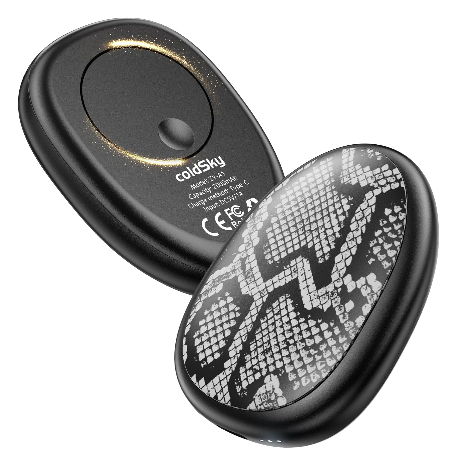 coldSky Rechargeable Hand Warmers 2 Pack, Magnetic 2-in-1 Reusable Ele - View 10