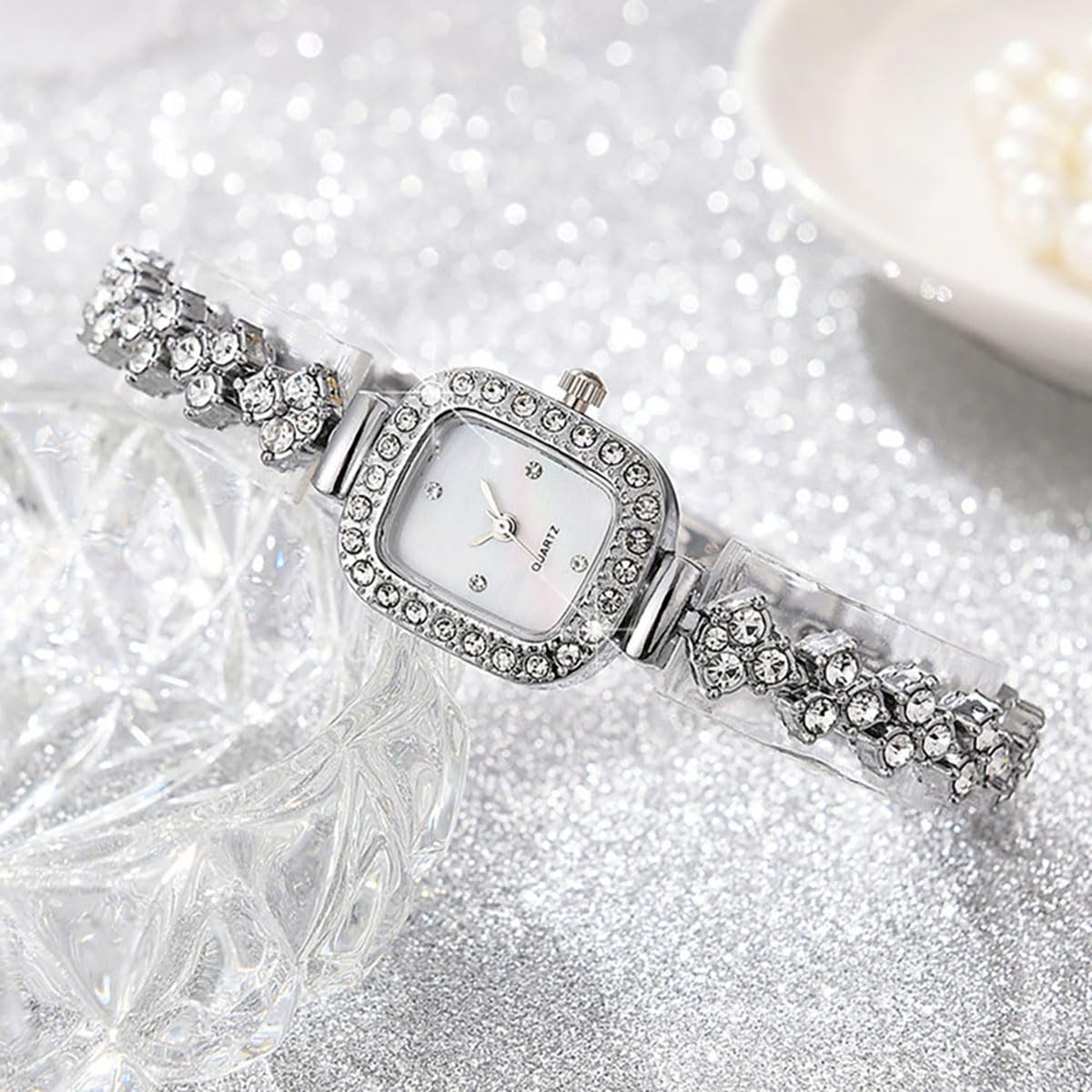 ADSBIAOYE Square Small Watches for Women Luxury Ladies - ADSBIAOYE Official Imagery - 5