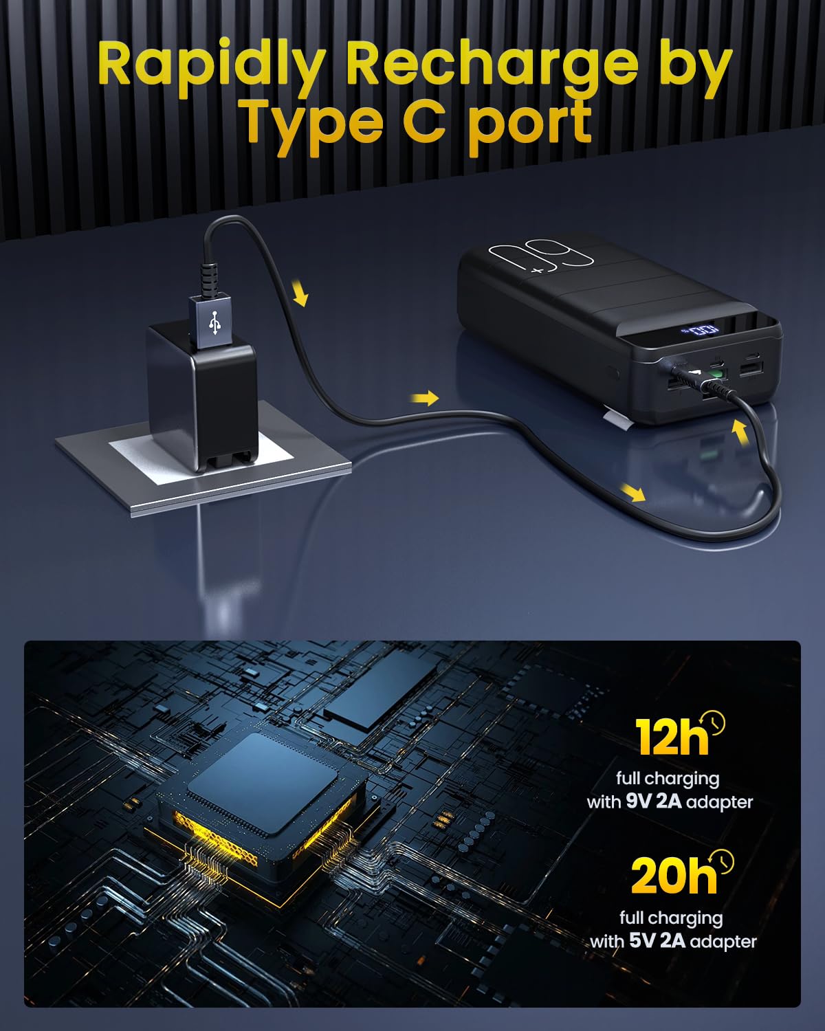Portable Charger Power Bank 60000mAh Battery Bank Portable - RONEGN Official Imagery - 7