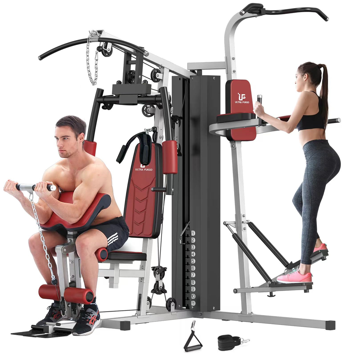 Multifunctional Home Gym Equipment Workout Station with - ULTRA FUEGO Official Imagery - 1