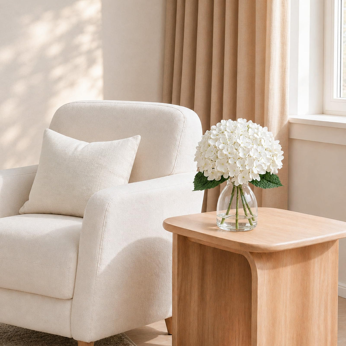 Hydrangea Artificial Flowers in Vase Fake Flowers for Home - FLEURIFI Official Imagery - 5