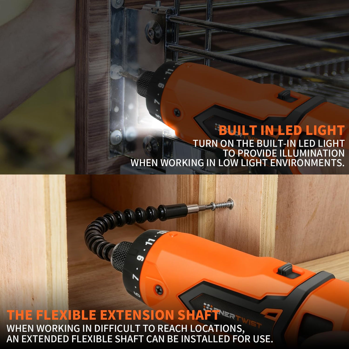 ENERTWIST 8V Cordless Screwdriver 82 Accessory Kit Max 10Nm - ENERTWIST Official Imagery - 6