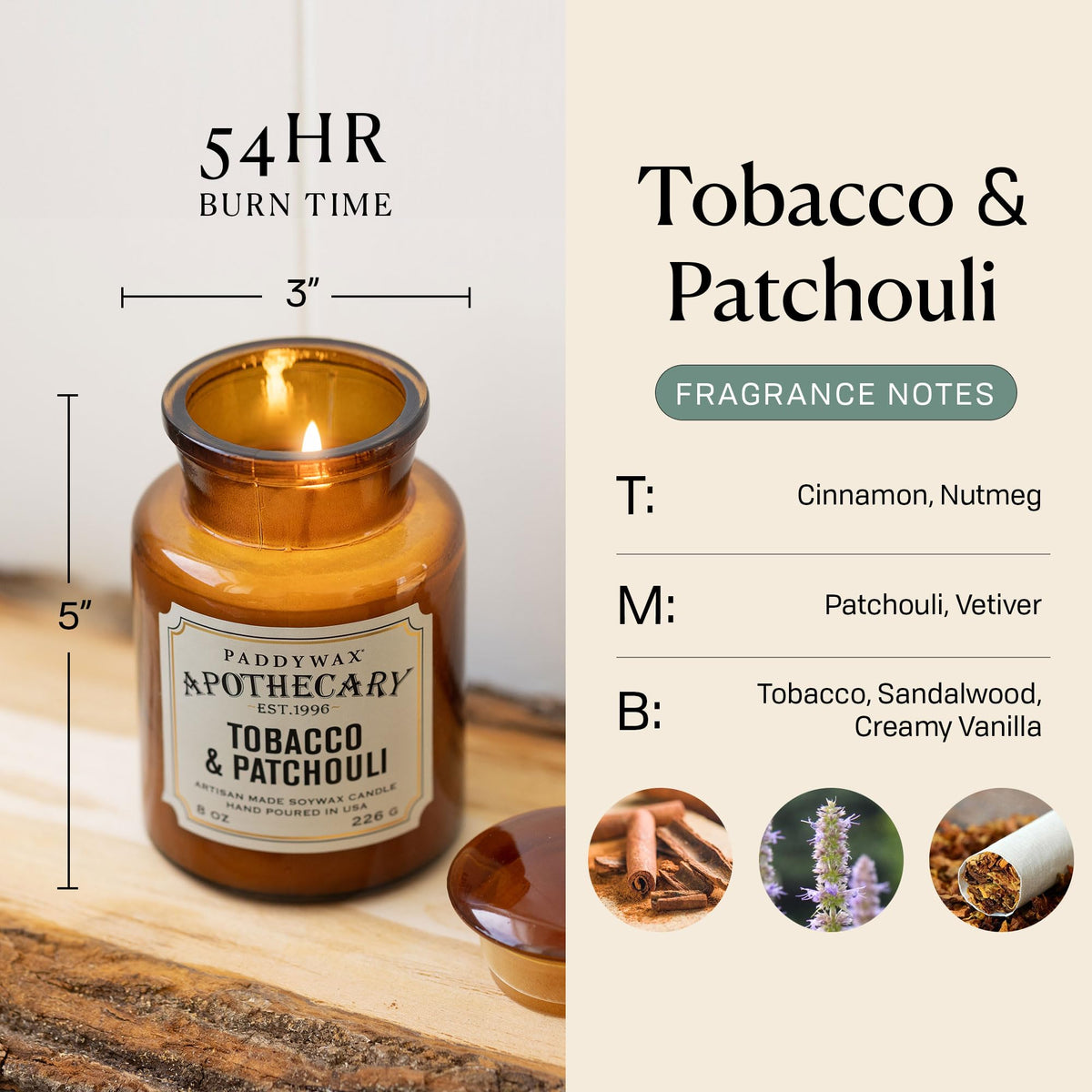 Paddywax Artisan Apothecary Scented Candle with Lid in - Paddywax Official Imagery - 3