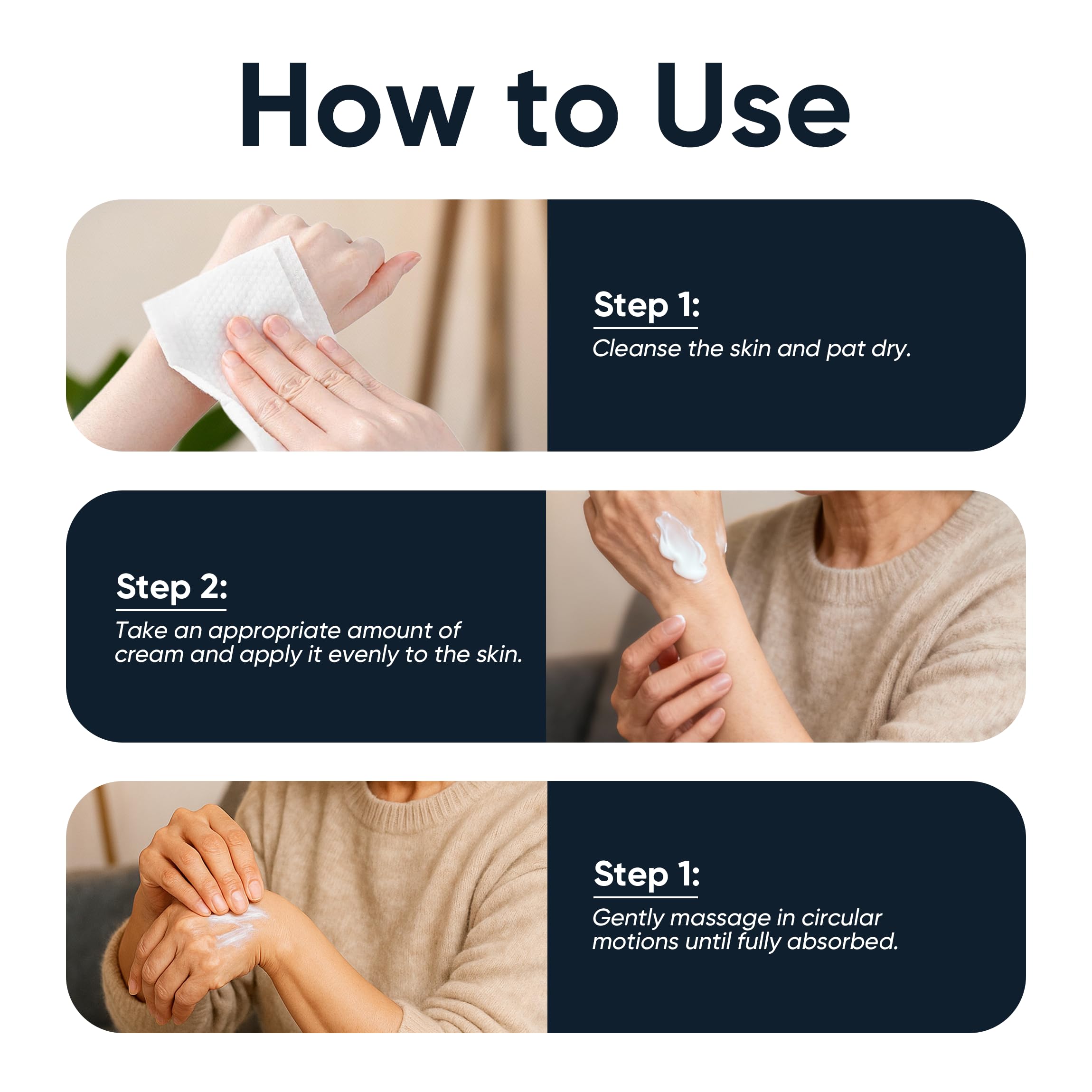 Shwfhi Capsacare neuropathy relief cream applied to feet, hands, and joints in a skincare moisturizer jar.