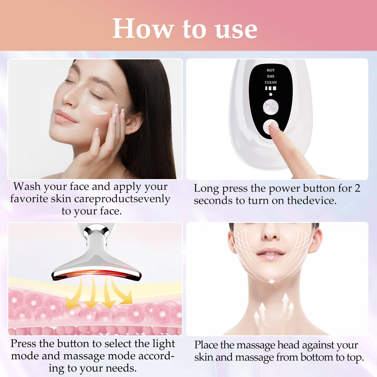 7 Color LED Light Facial and Neck Massager - erdnretl Official Imagery - 5
