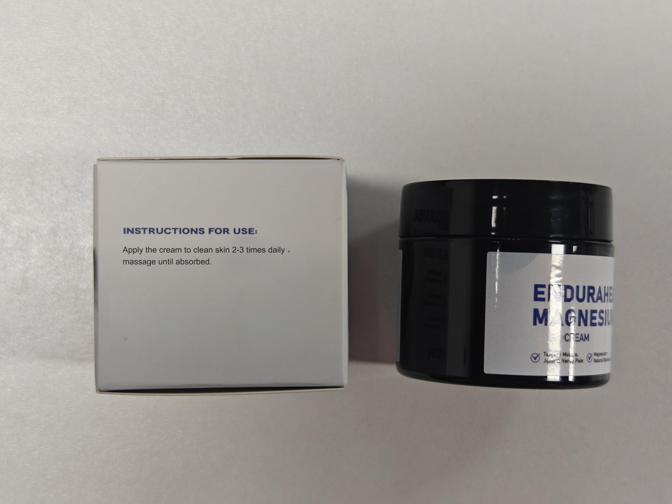 iYanoc EnduraHeal Magnesium Cream 2-pack, 50g each, for skin moisturizing and joint relief, shown in the image.