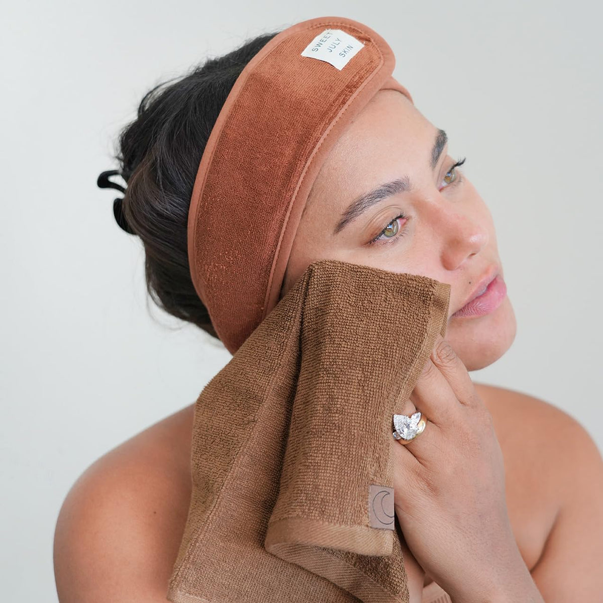 Skin Face Towel Set Day Night Makeup Removal 100 Cotton Soft - SWEET JULY Official Imagery - 3