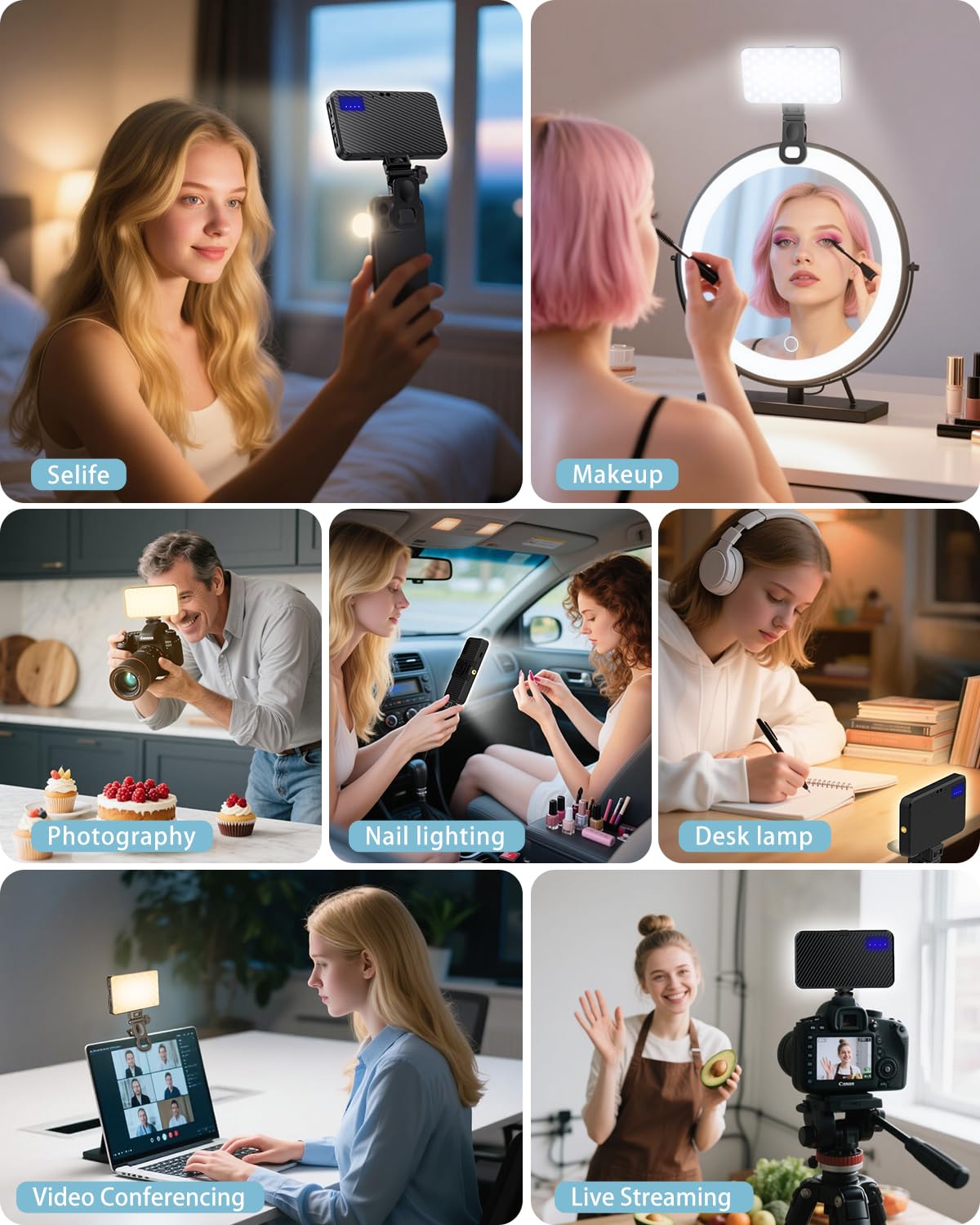168 LED Phone Light Selfie Light for iPhone iPad Camera - Auriani Official Imagery - 3