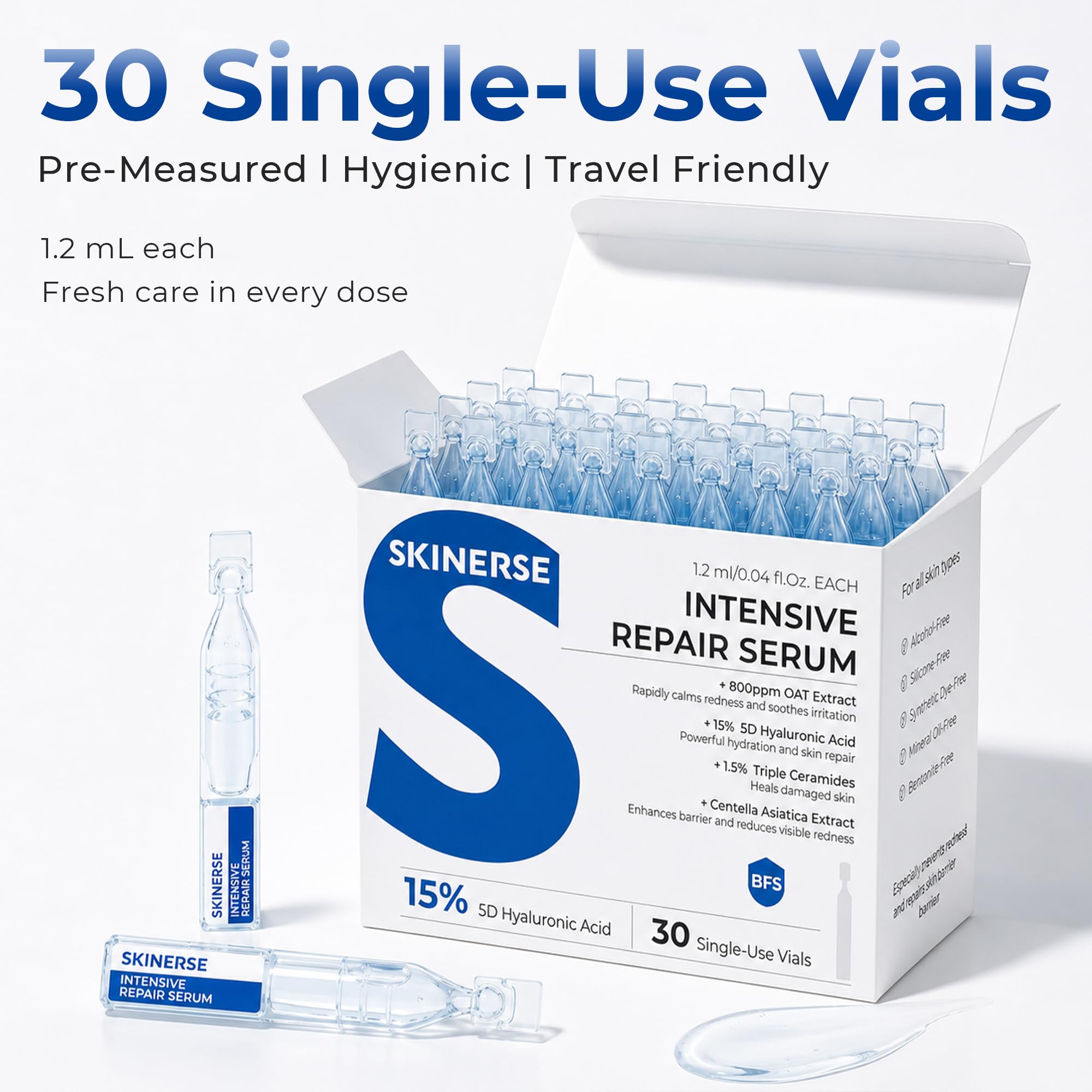 SKINERSE Intensive Repair Serum, 15%Hyaluronic Acid for Sensitive Skin Anti - SKINERSE Official Product View 6