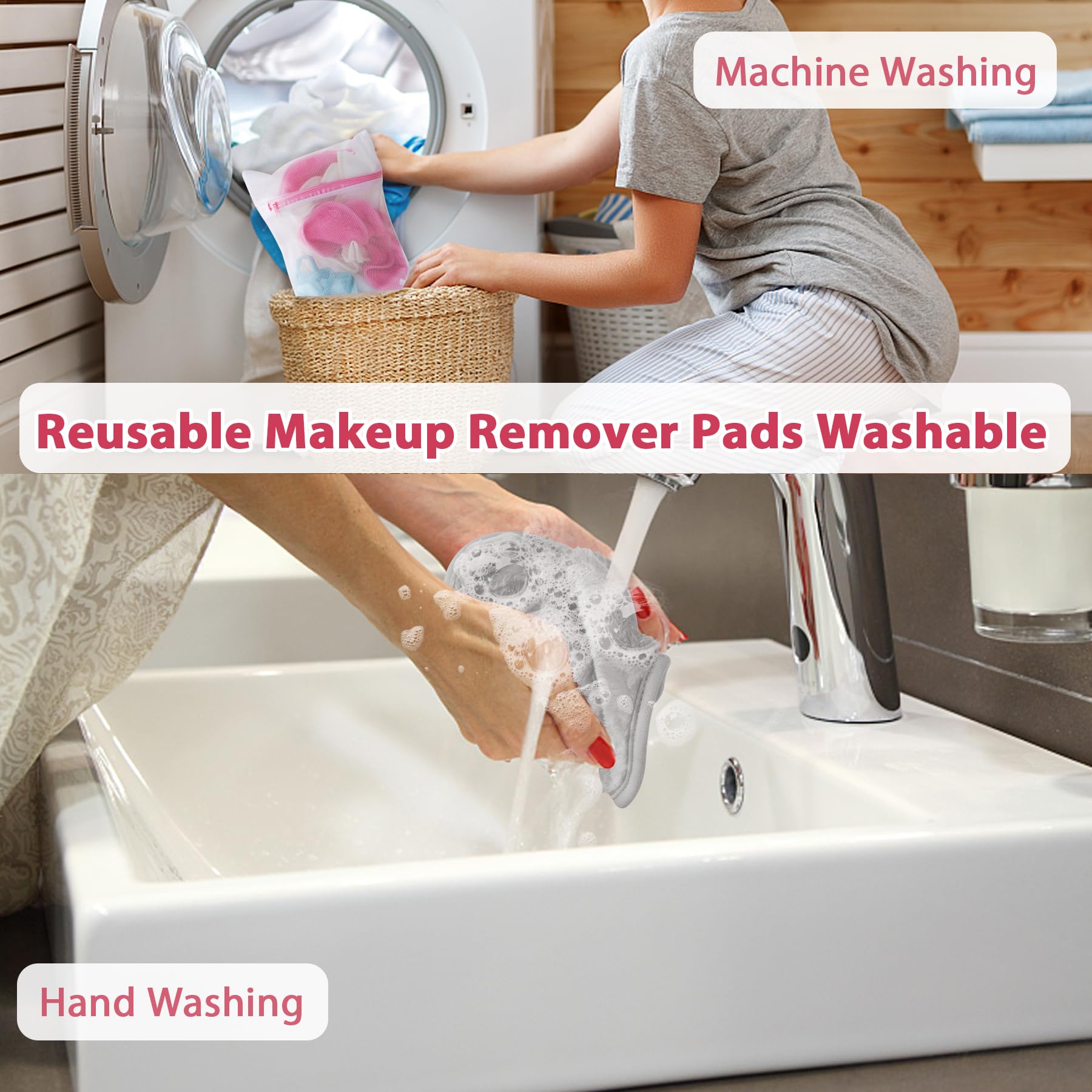 Natwag Makeup Remover Cloth 6 x 6 Make Up Towels Reusable - Natwag Official Product Imagery - 7