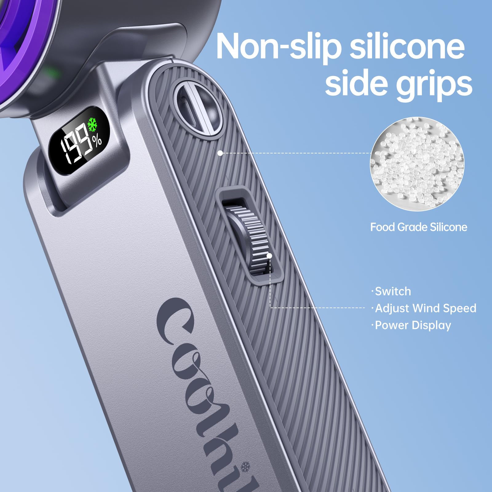 Coolhill Handheld Portable fan with Turbo Cooling, Speed  5500mAh - Coolhill Official Product View 7