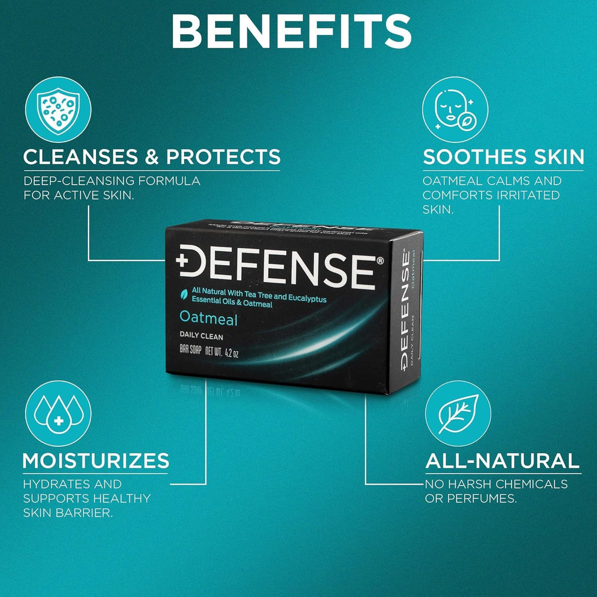Defense Soap All Natural Oatmeal Bar Soap 3 Pack 4 2 oz - Defense Soap Official Imagery - 7
