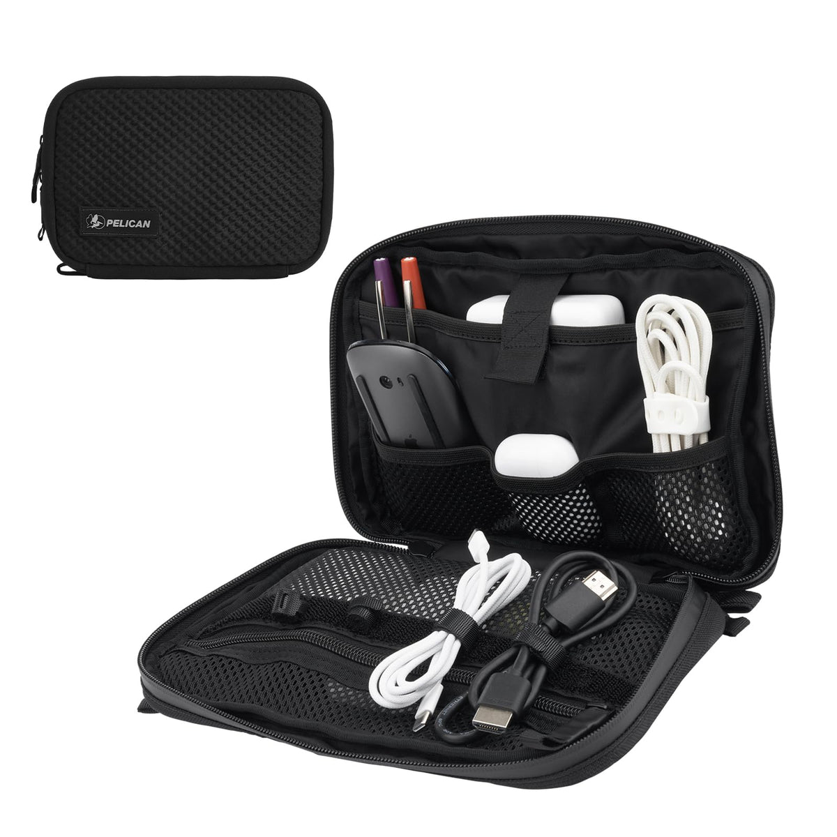 Pelican Electronic Organizer Travel Case w Hidden AirTag - Premium Selection Official Imagery - 1