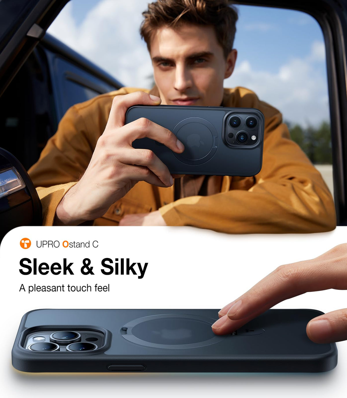 TORRAS Magnetic Ostand for iPhone 15 Pro Max Case Mil Grade - TORRAS Official Imagery - 6