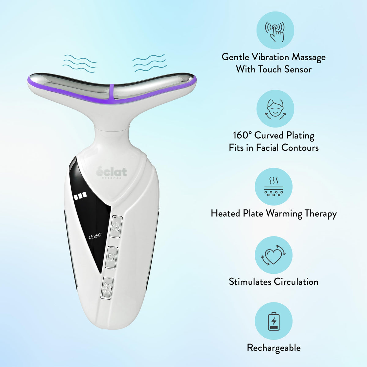 clat Facial Massager for Lymphatic Drainage Face Neck Body - Éclat Official Imagery - 3