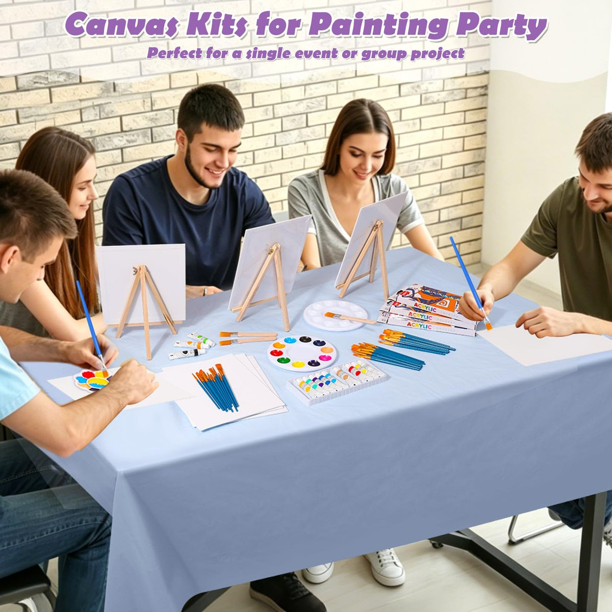 84 Pcs Sip and Paint Kit for Adults Couples Painting Kit - Evatage Official Imagery - 5