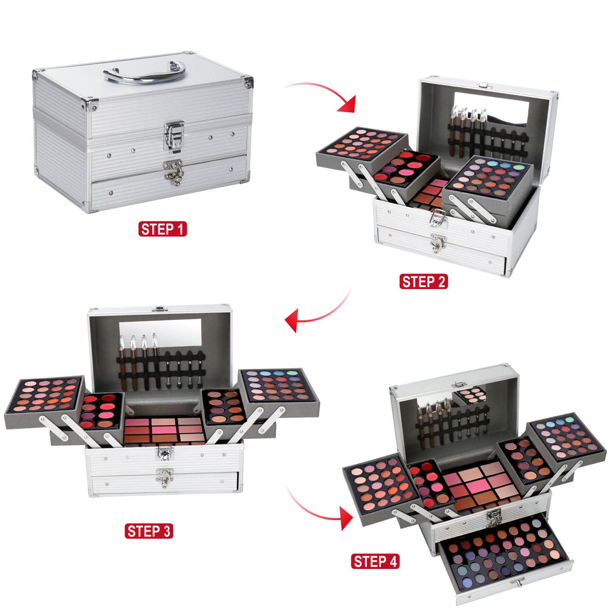 All in One Make up Box Set Multi purpose Cosmetic Storage - JasCherry Official Imagery - 3