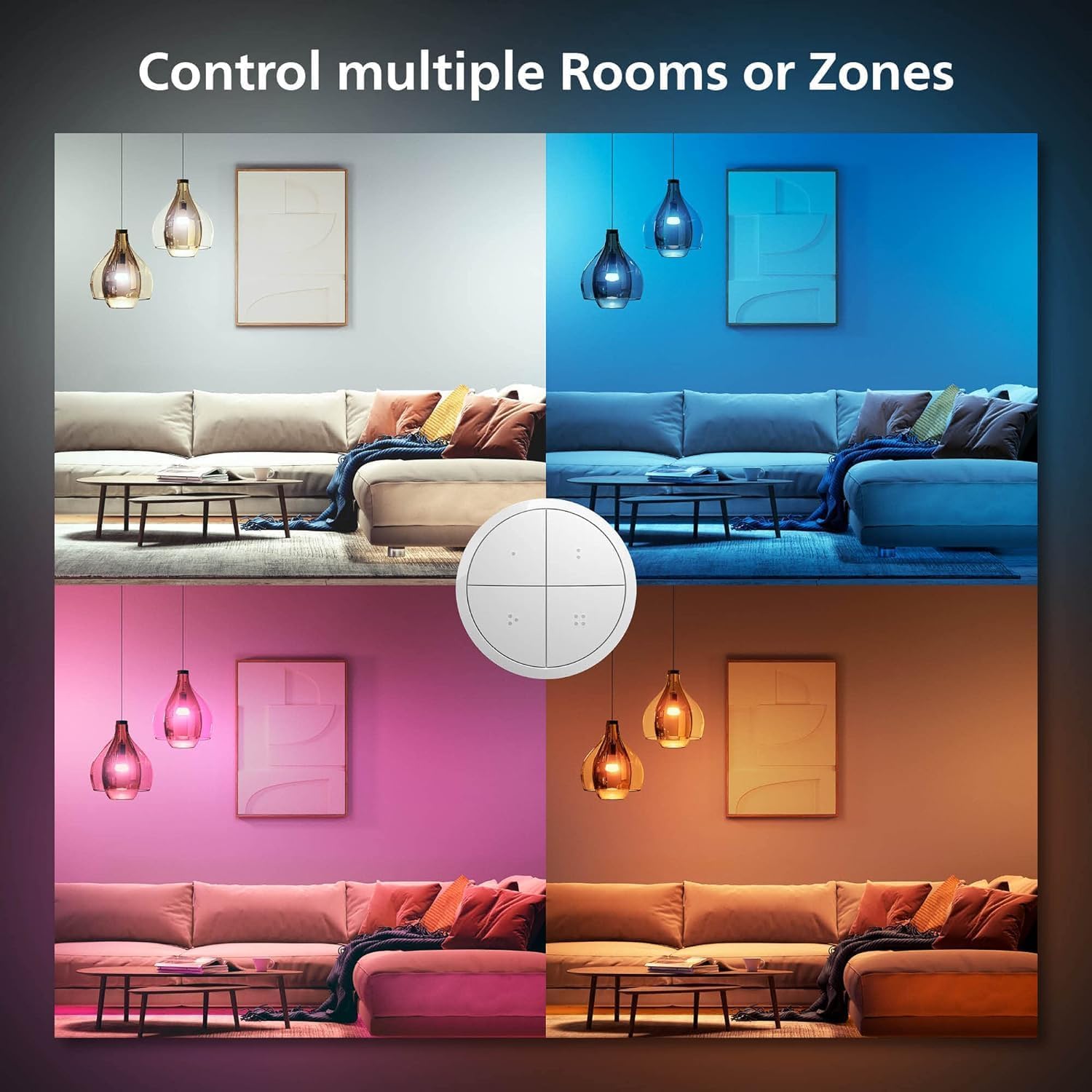 Philips Hue Wall Tap Dial Light Switch, Portable, White - 1 Pack - Philips Hue Official Product View 7
