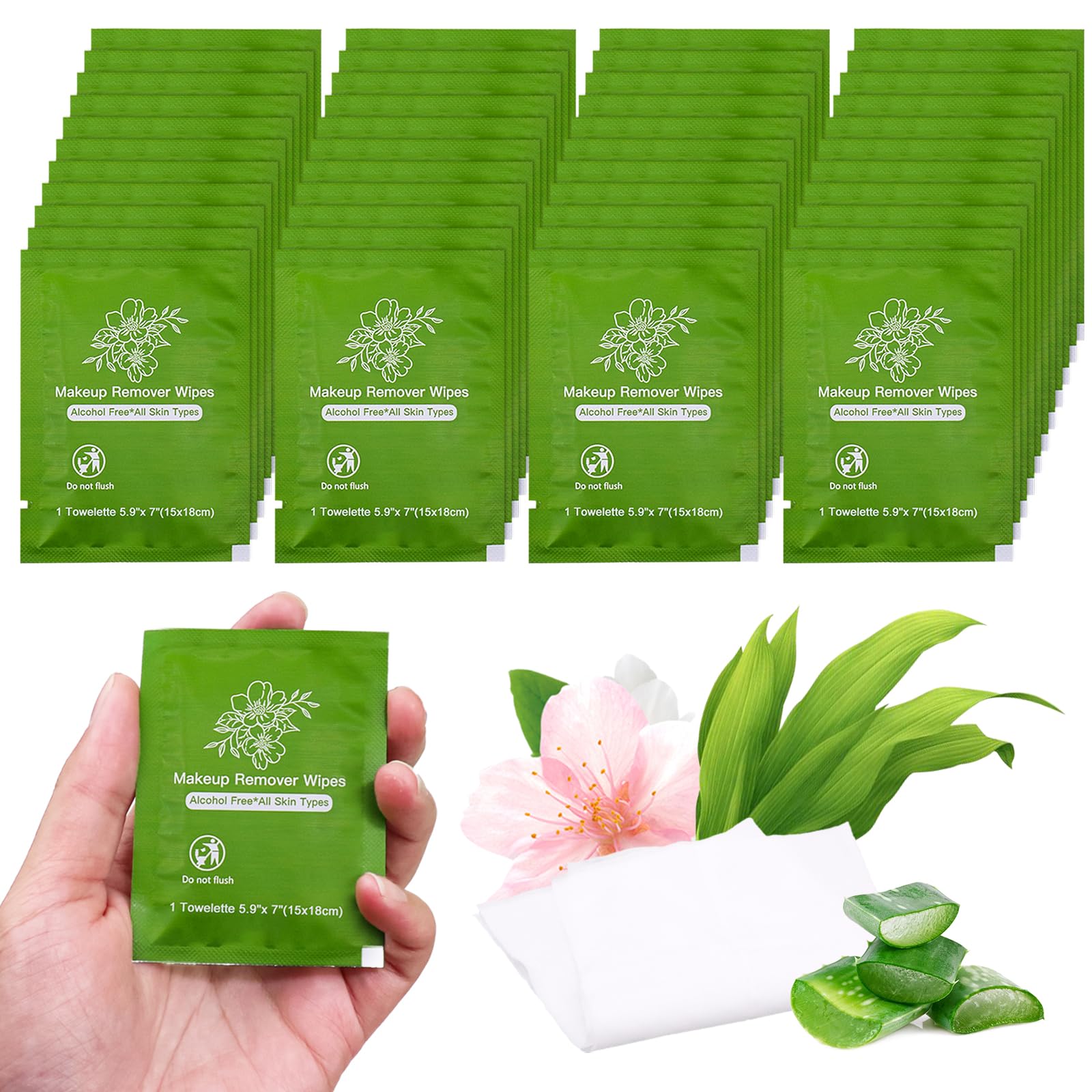 twoworld 100 Makeup Remover Wipes Bulk Individually Wrapped Trave - twoworld Official Product View 2
