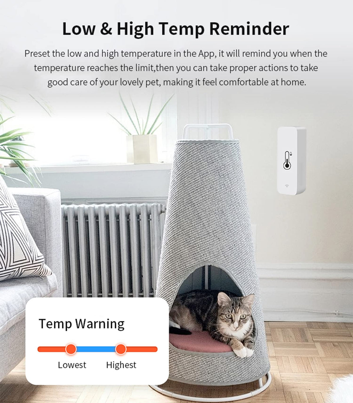 4 Pack WiFi Temperature Humidity Sensor Wireless Temperature - SENCKIT Official Imagery - 3