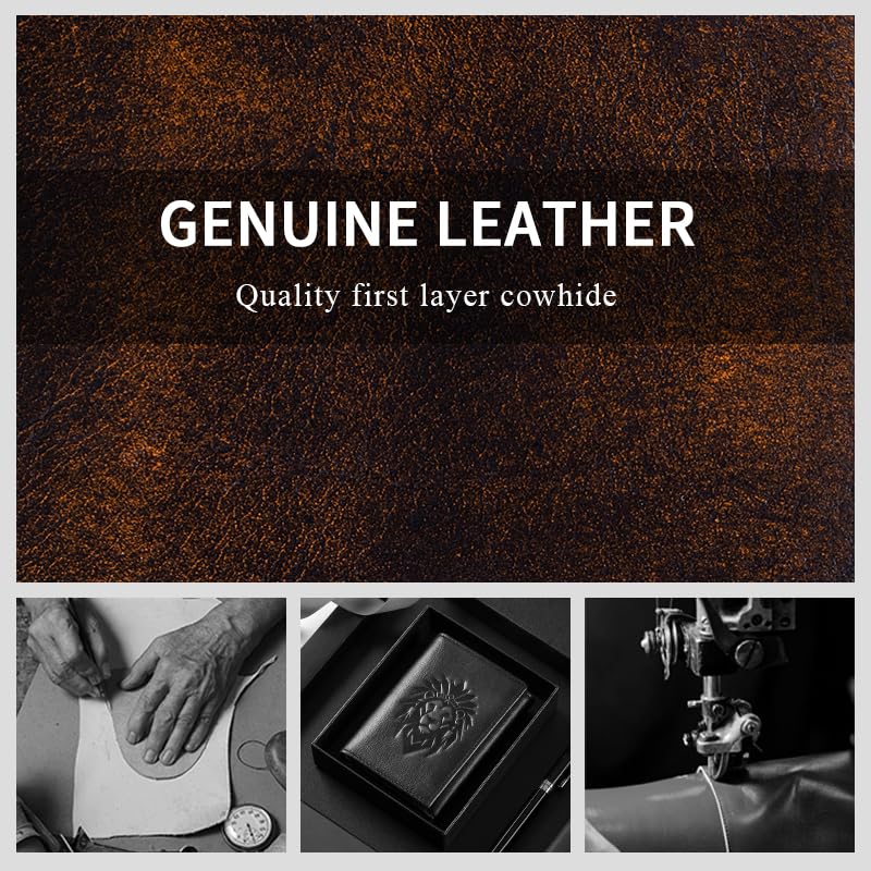 SCHLATUM Trifold Wallet for Men – RFID Leather Snap Wallet