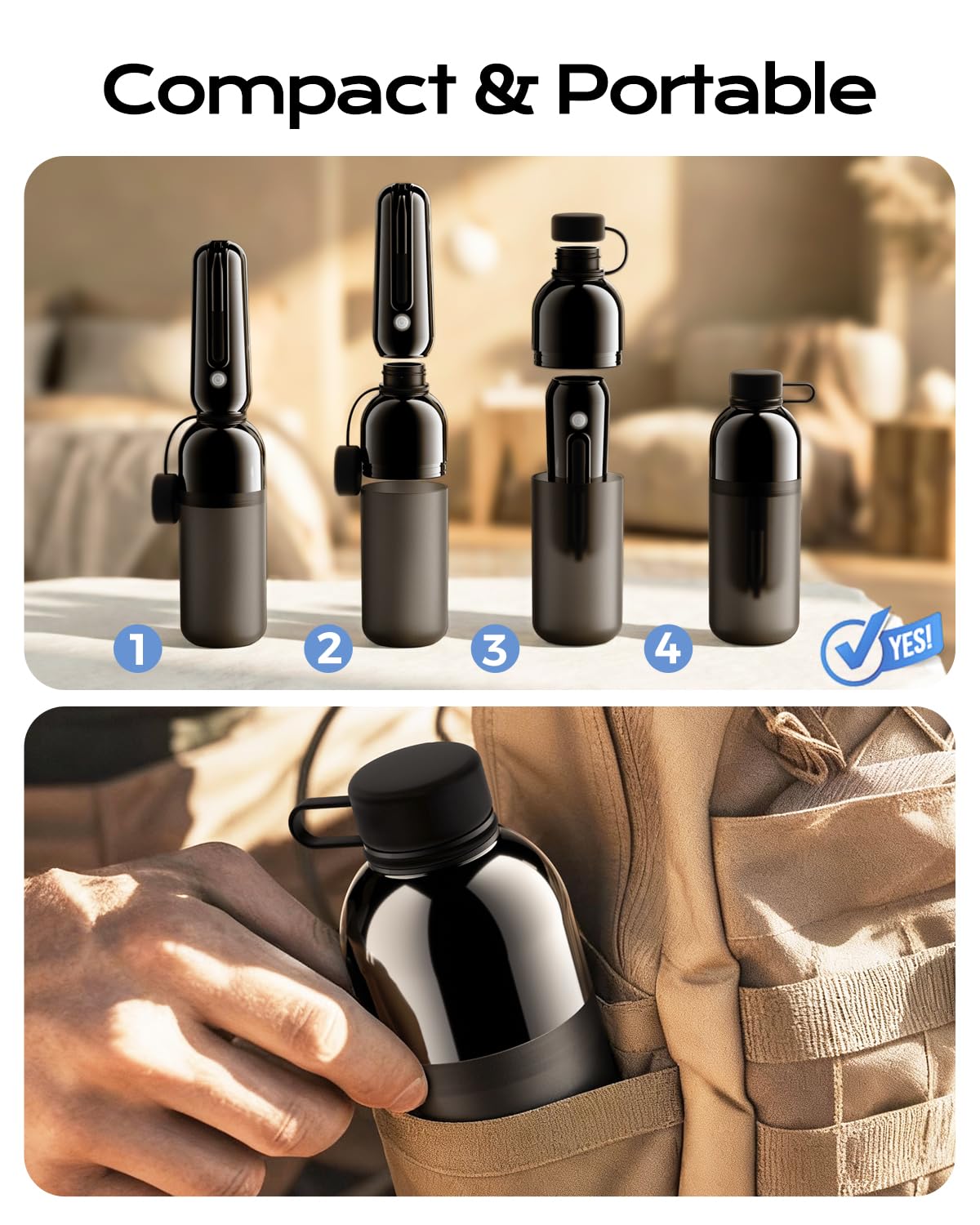 ESSAGER Portable Bidet for Travel Foldable Rechargeable - ESSAGER Official Imagery - 6