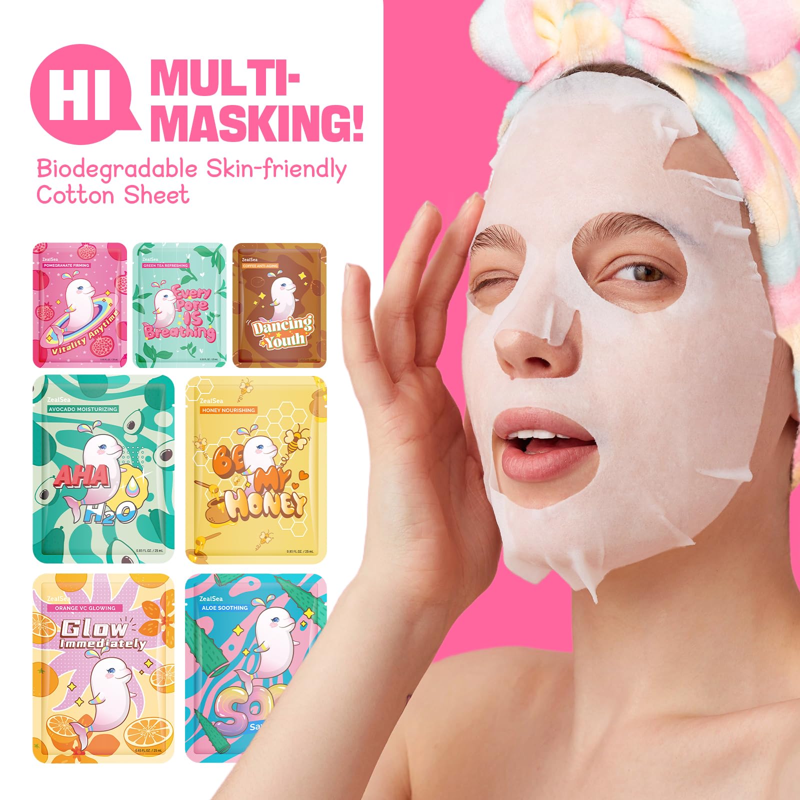 ZealSea Face Masks Skincare Facial Masks for Women Skin Care - ZealSea Official Imagery - 3