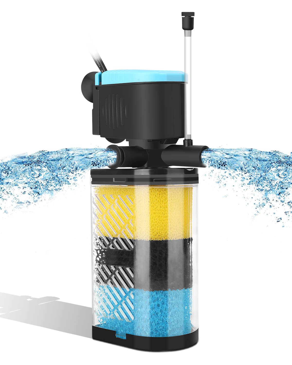 AquaMiracle Aquarium Filter 3 Stage in Tank Filter Internal - AquaMiracle Official Imagery - 1