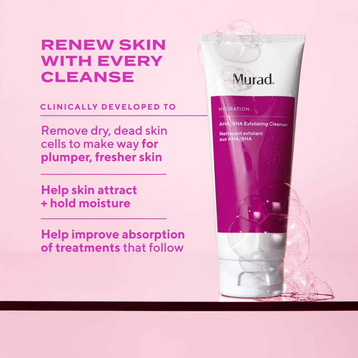 Murad AHA BHA Exfoliating Cleanser - Premium Selection Official Imagery - 3